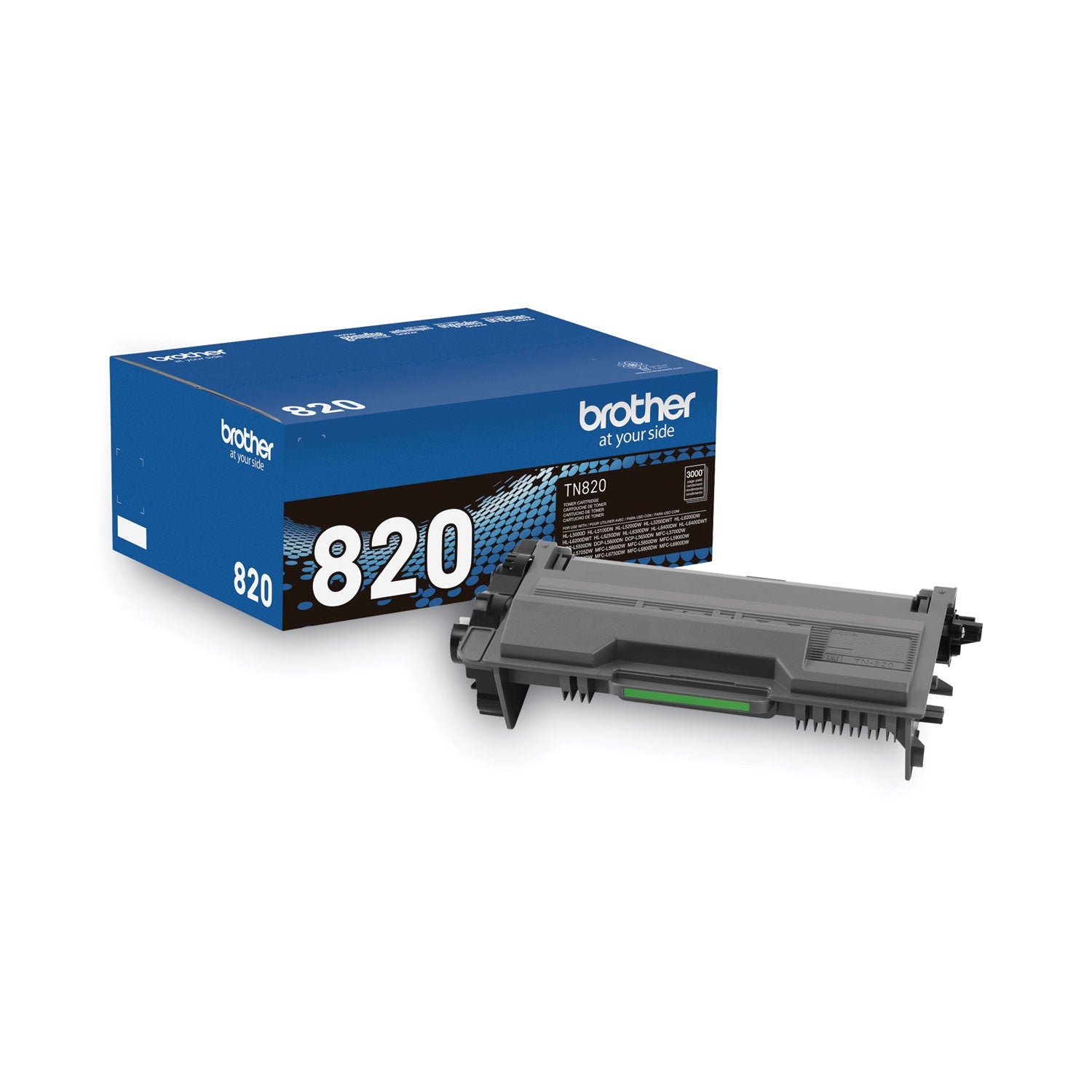 Brother Tn820 Toner, 3,000 Page-Yield, Black