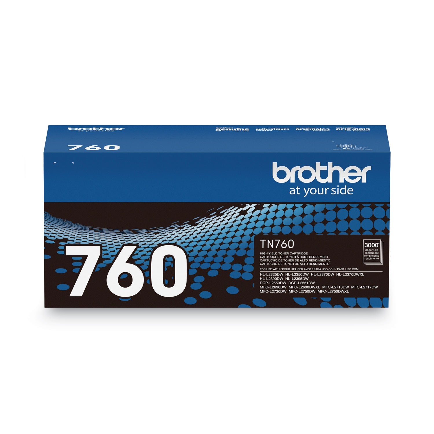 Brother Tn760 High-Yield Toner, 3,000 Page-Yield, Black