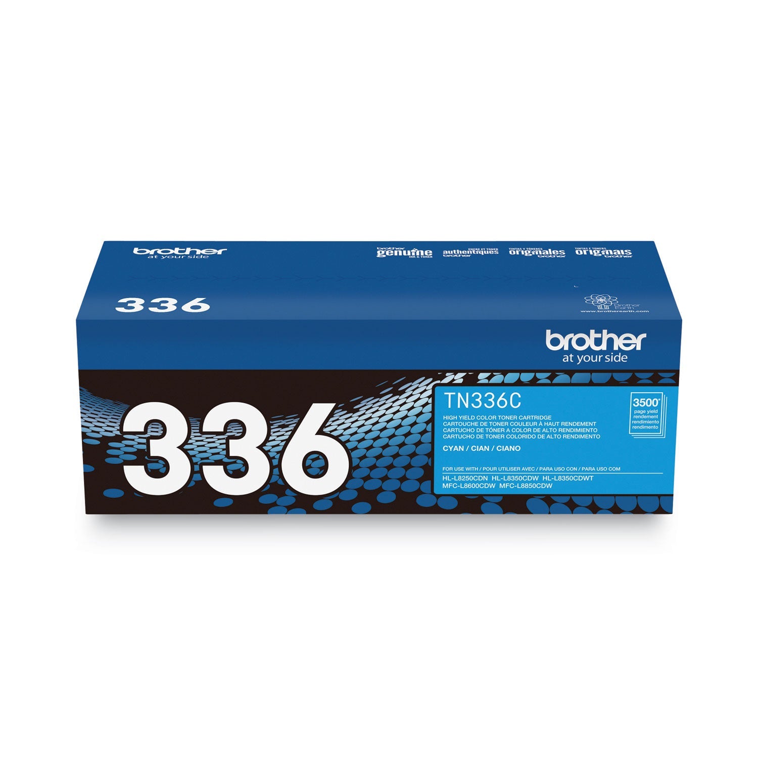 Brother Tn336c High-Yield Toner, 3,500 Page-Yield, Cyan
