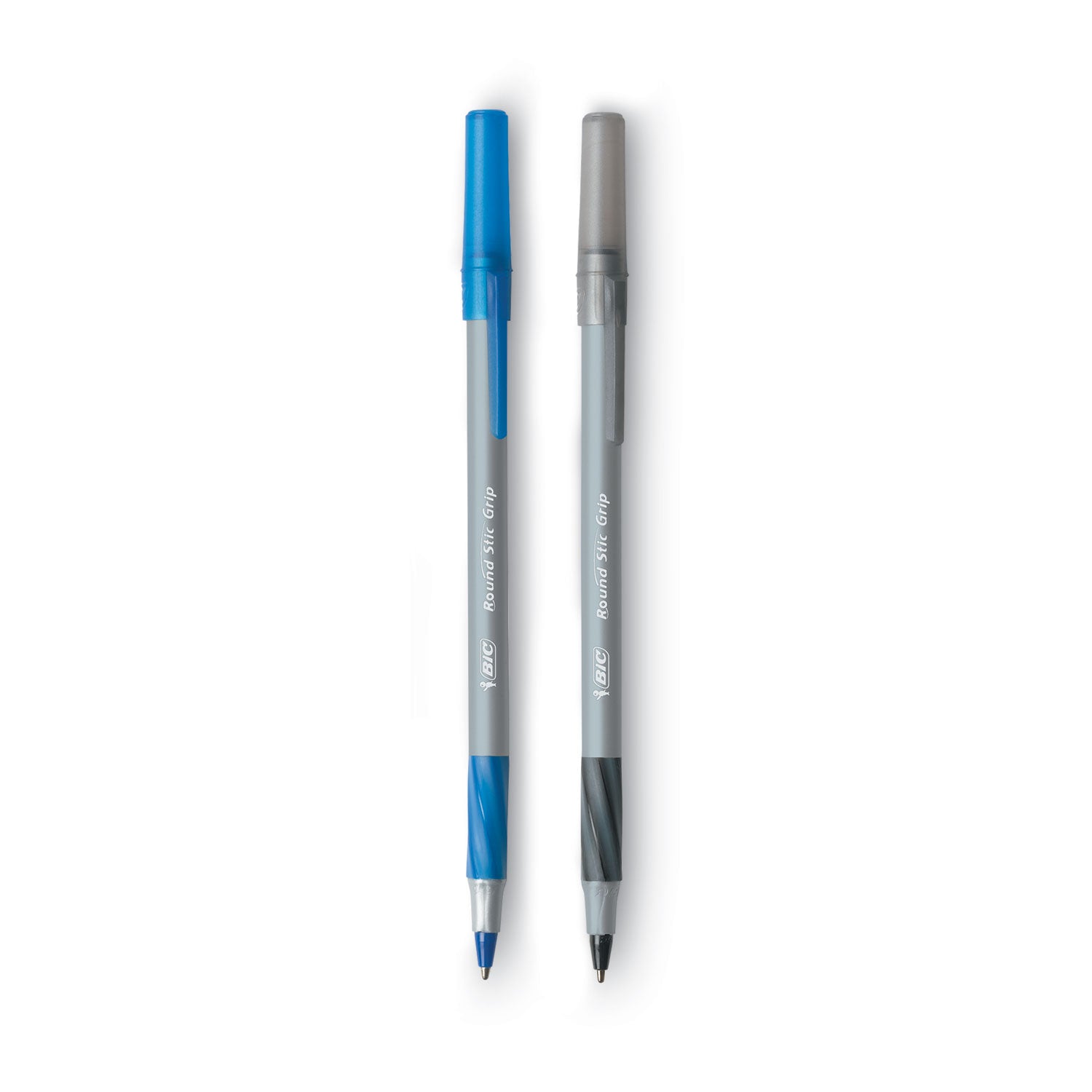 BIC® Round Stic Grip Xtra Comfort Ballpoint Pen Value Pack, Easy-Glide, Stick, Medium 1.2mm, Assorted Ink And Barrel Colors, 36/pk