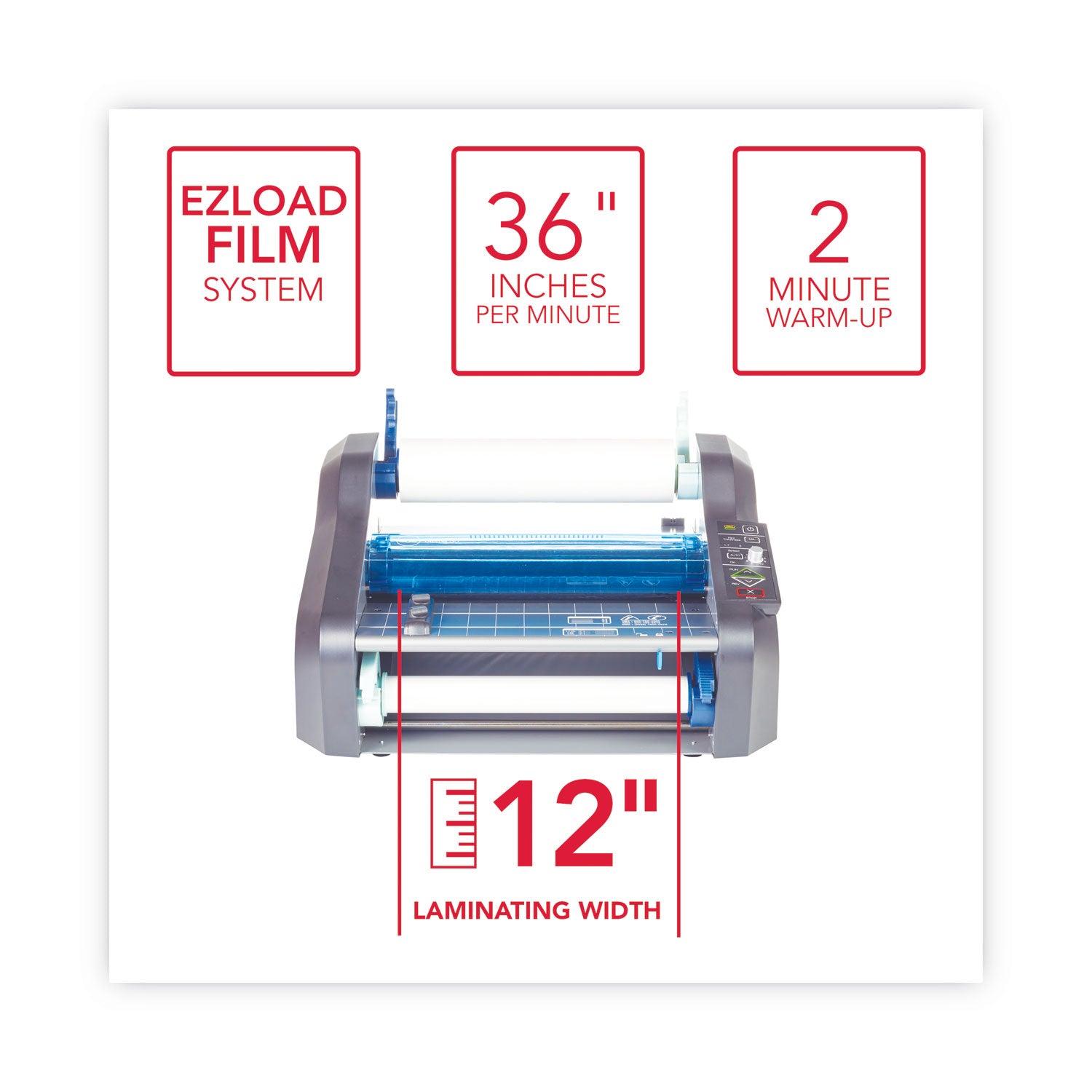 GBC® Ultima 35 EZload Thermal Roll Laminator, 12" Max Document Width, 5 mil Max Document Thickness - Bloom Skins