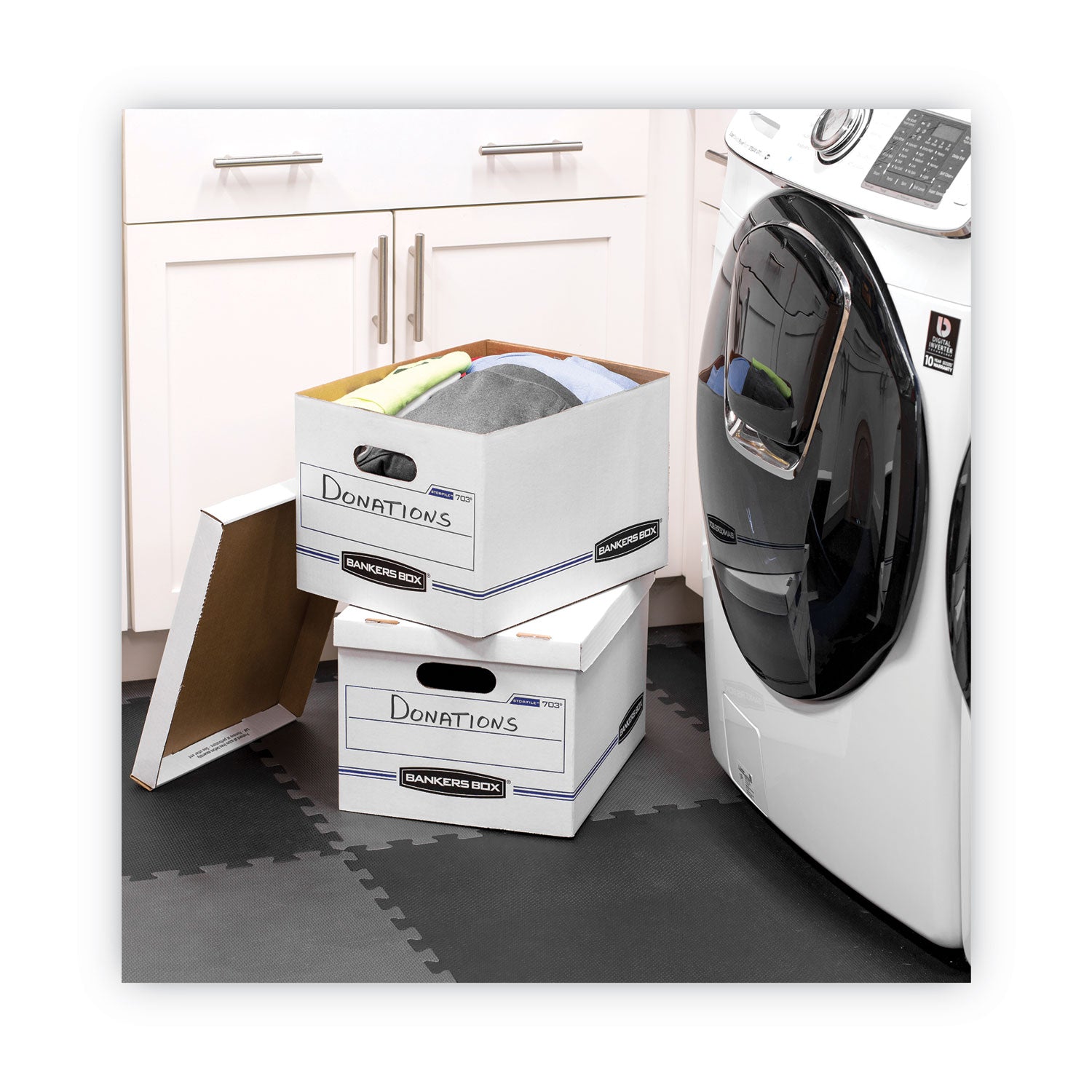 Bankers Box® Stor/file Basic-Duty Storage Boxes, Letter/legal Files, 12" X 16.25" X 10.5", White, 20/carton