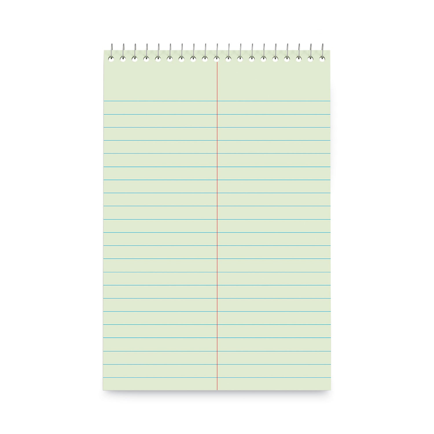 Universal® Steno Pads, Gregg Rule, Red Cover, 80 Green-Tint 6 X 9 Sheets, 6/pack