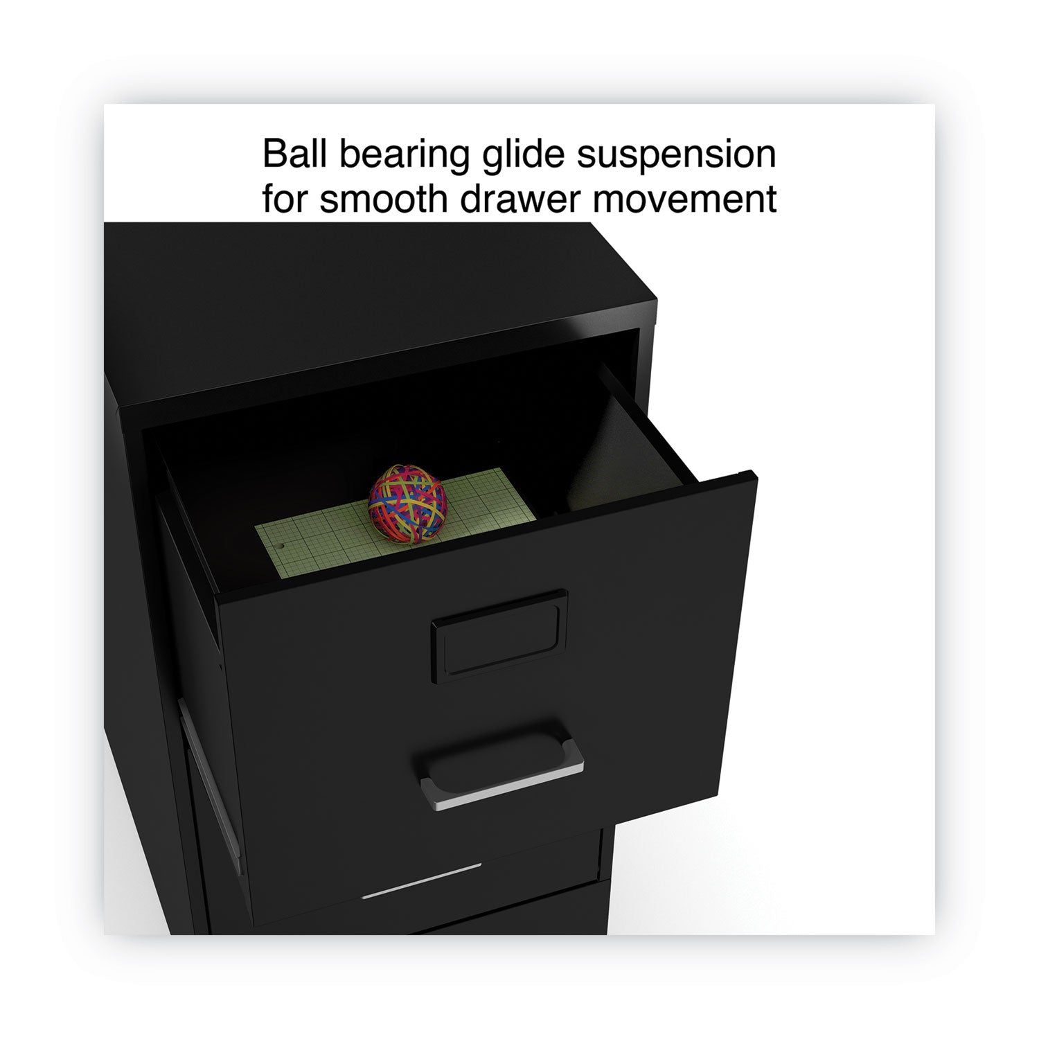 Alera® Soho Vertical File Cabinet, 2 Drawers: File/file, Letter, Black, 14" X 18" X 24.1"