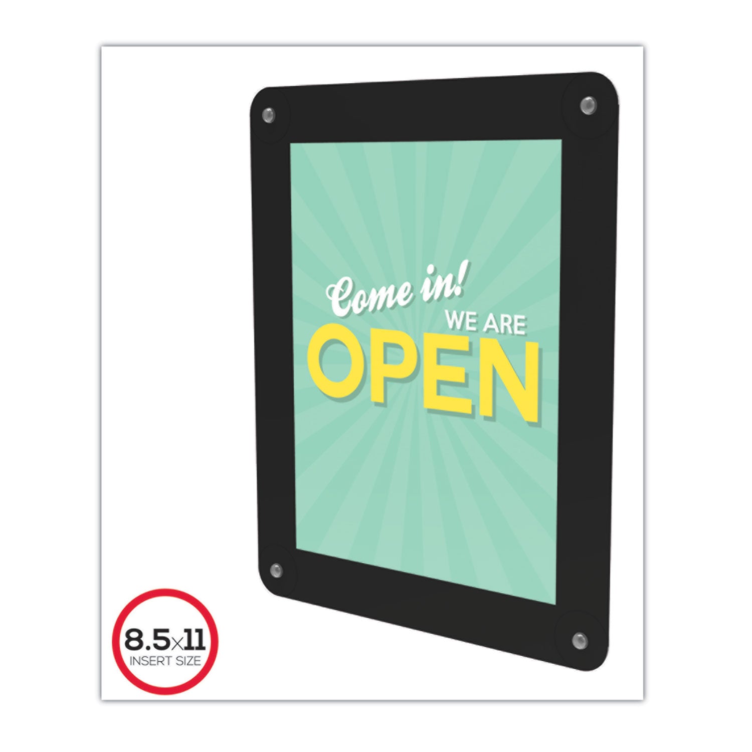 deflecto® Superior Image Window Display, 8.5 x 11 Insert, Clear/Black