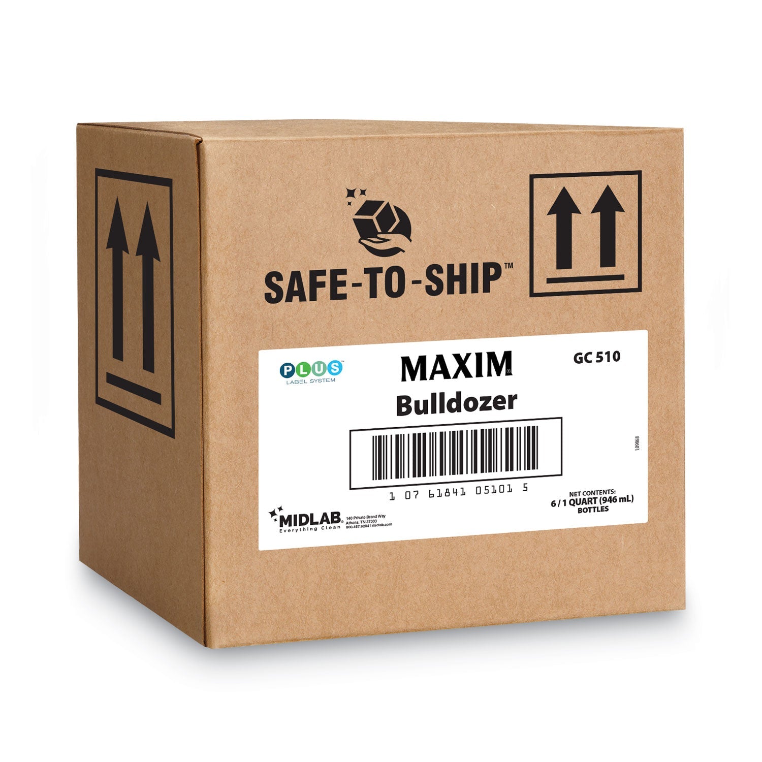 Maxim® Bulldozer Cleaner/Degreaser RTU, Safe-to-Ship, Lemon Scent, 32 oz, 6/Carton