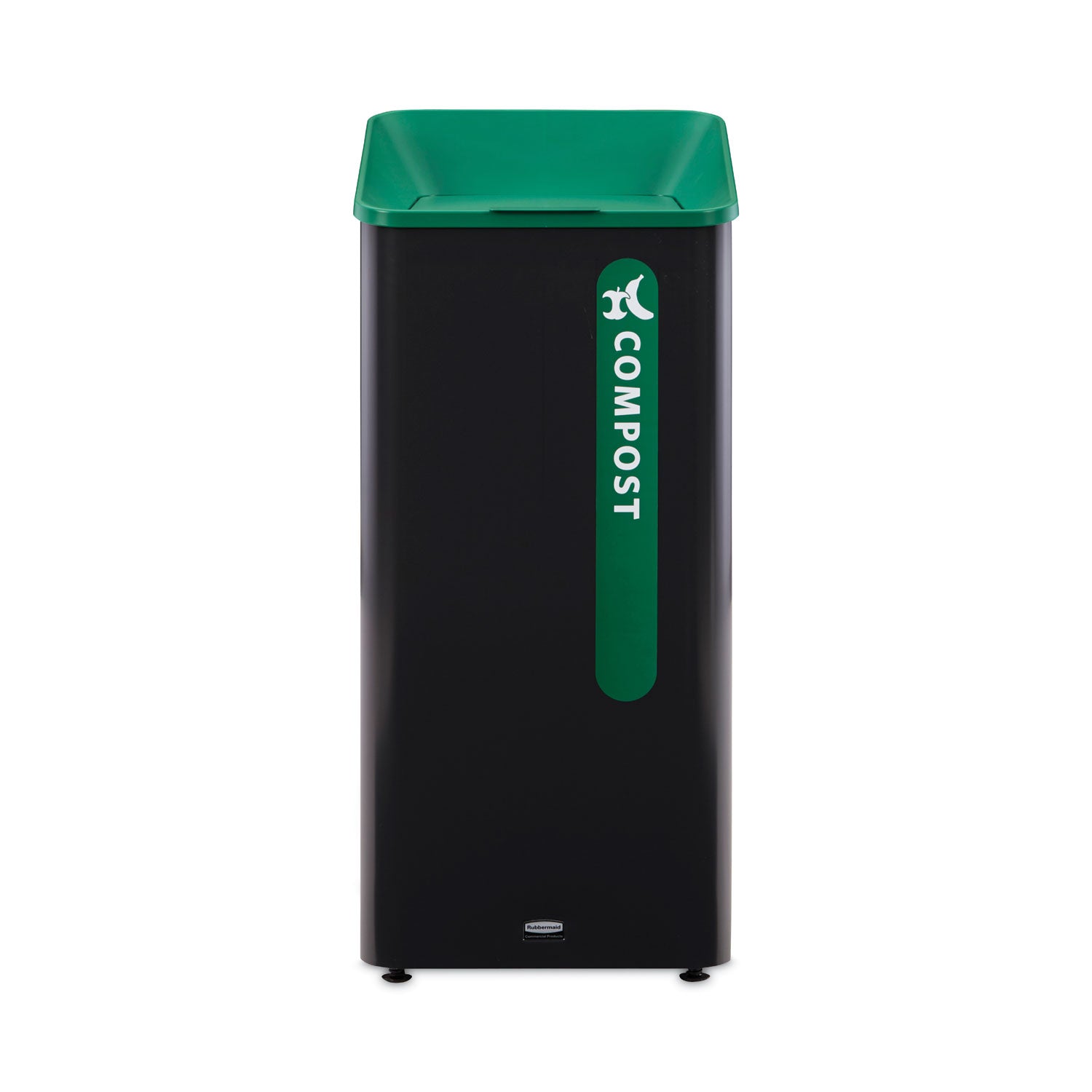 Sustain Decorative Refuse Can | 23 gal, Black/Green