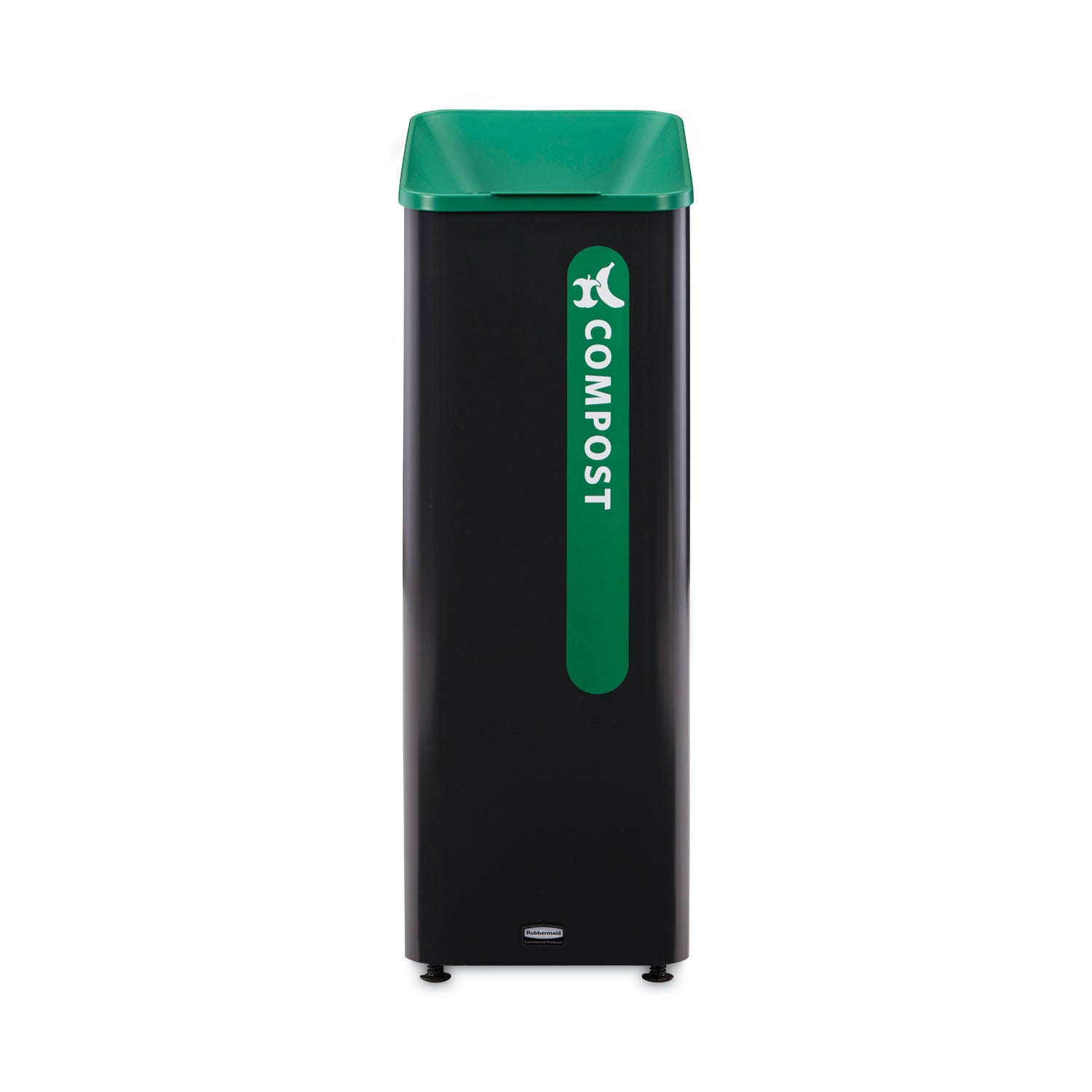 Sustain Decorative Refuse Can | 15 gal, Black/Green