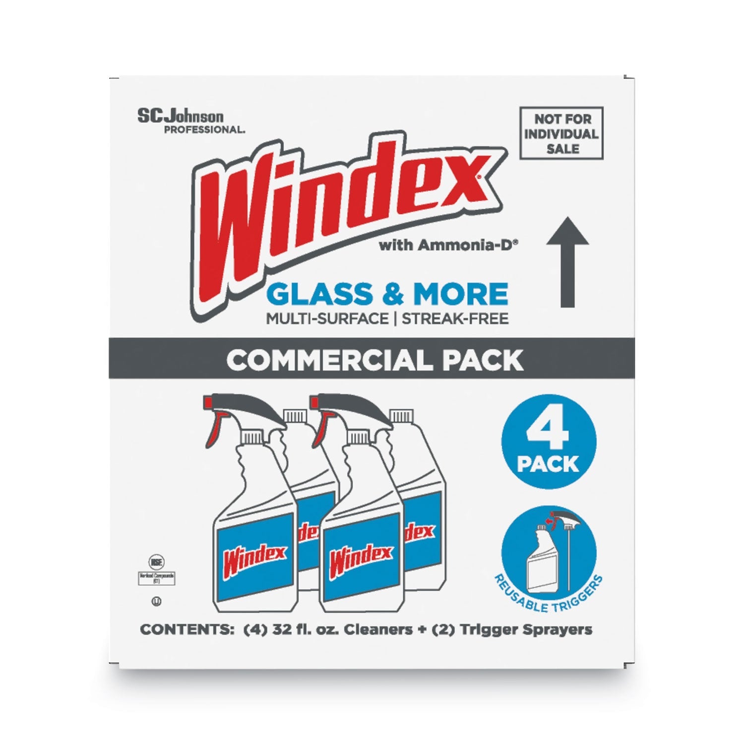 Windex® Original Glass Cleaner, Fresh Scent, 32 Oz Spray Bottle, 4/carton - Bloom Skins