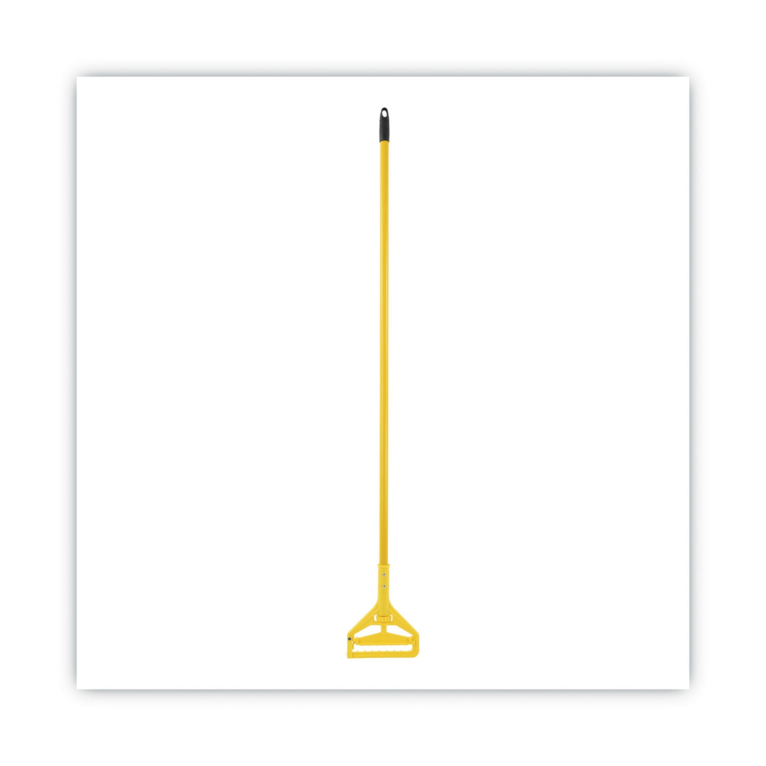 Boardwalk® Quick Change Side-Latch Plastic Mop Head Handle, 60" Aluminum Handle, Yellow