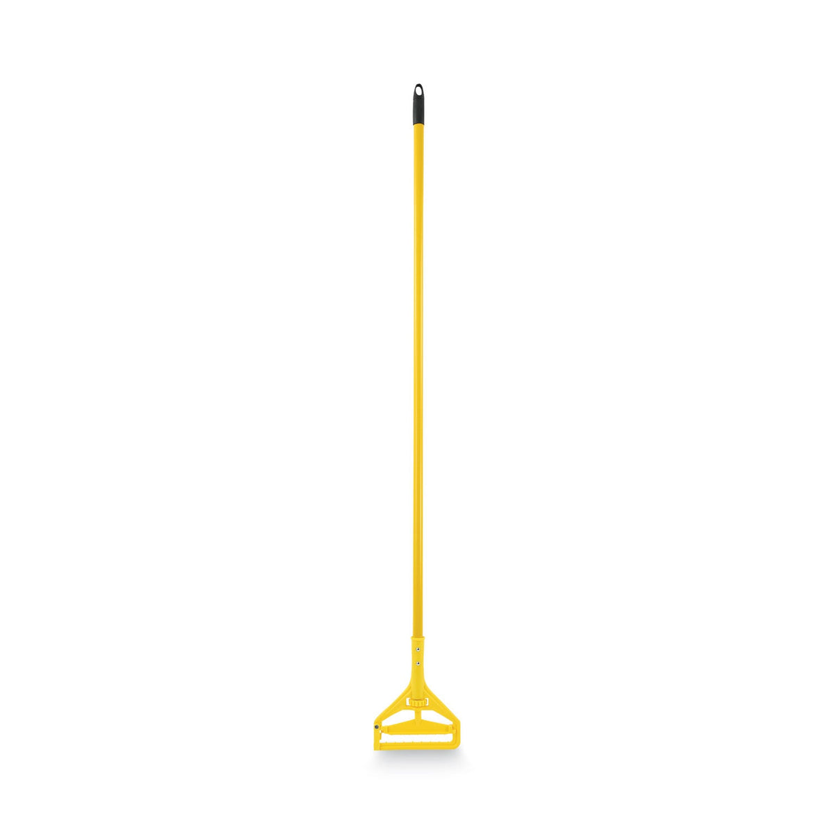 Boardwalk® Quick Change Side-Latch Plastic Mop Head Handle, 60" Aluminum Handle, Yellow
