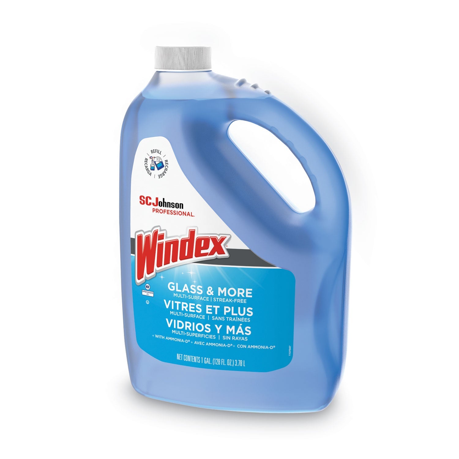 Windex® Glass Cleaner With Ammonia-D, 1 Gal Bottle