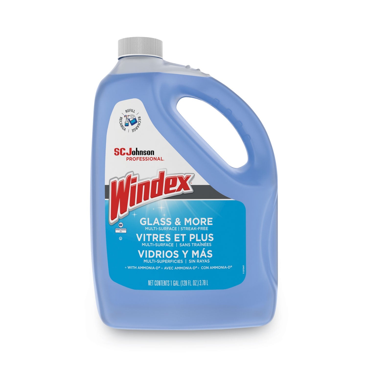 Windex® Glass Cleaner With Ammonia-D, 1 Gal Bottle
