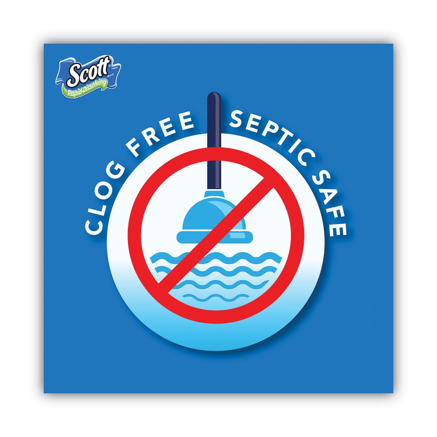 Scott® Rapid-Dissolving Toilet Paper, Bath Tissue, Septic Safe, 1-Ply, White, 231 Sheets/roll, 4/rolls/pack, 12 Packs/carton