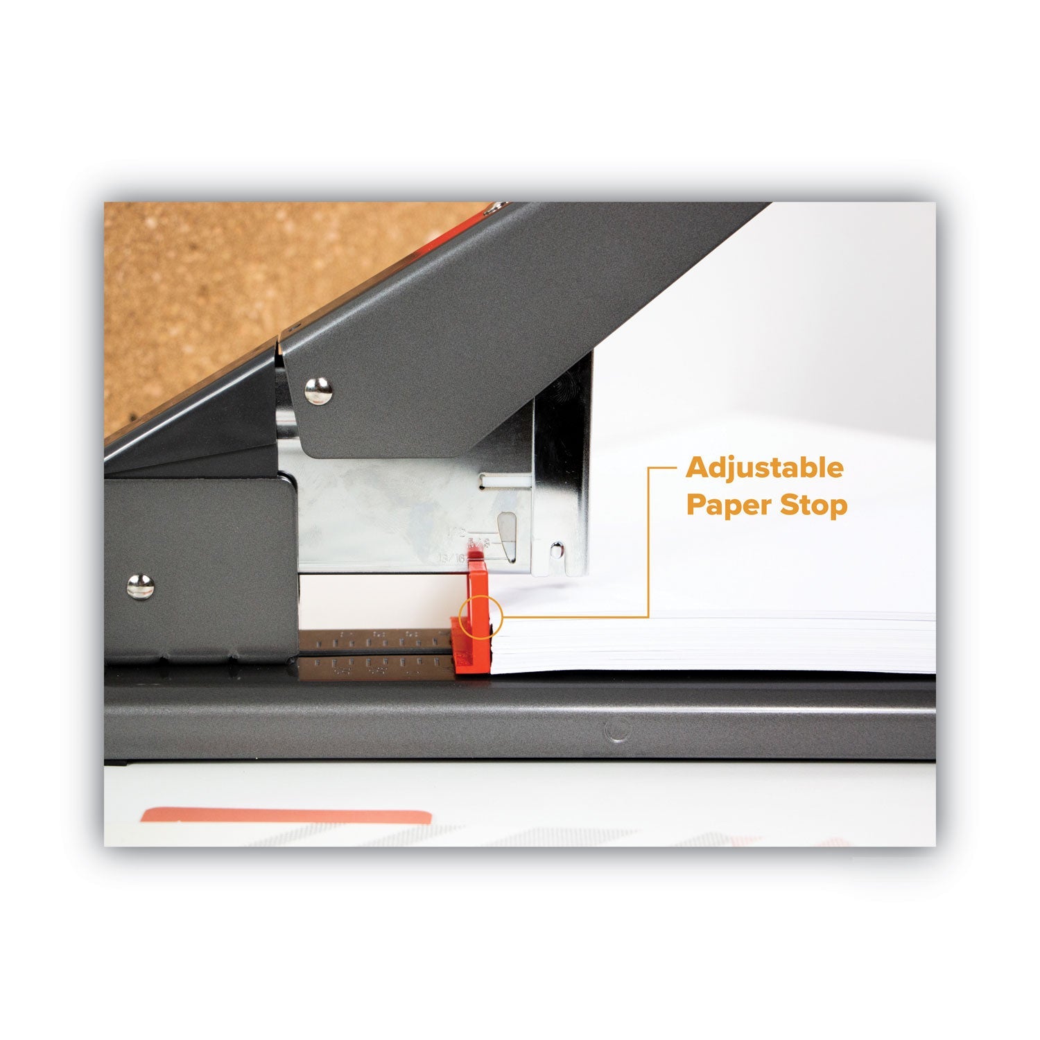 Bostitch® Antimicrobial 215-Sheet Extra Heavy-Duty Stapler, 215-Sheet Capacity, Black