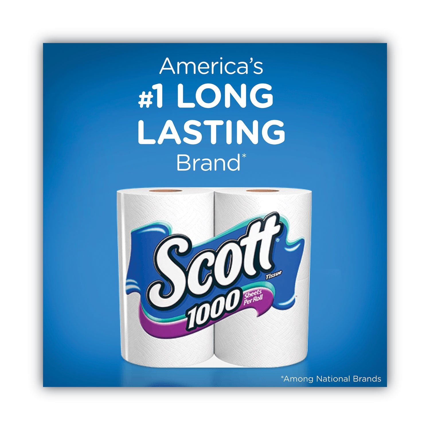 Scott® Standard Roll Bathroom Tissue, Septic Safe, 1-Ply, White, 1,000 Sheets/Roll, 20/Pack, 2 Packs/Carton