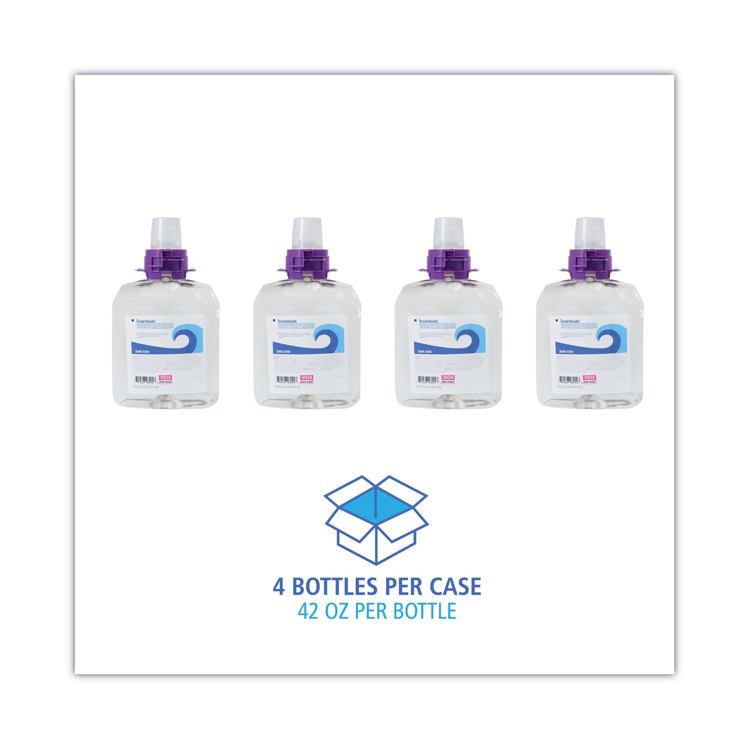 Boardwalk® Green Certified Foam Hand Soap, Unscented, 1,250 mL Refill, 4/Carton - Bloom Skins