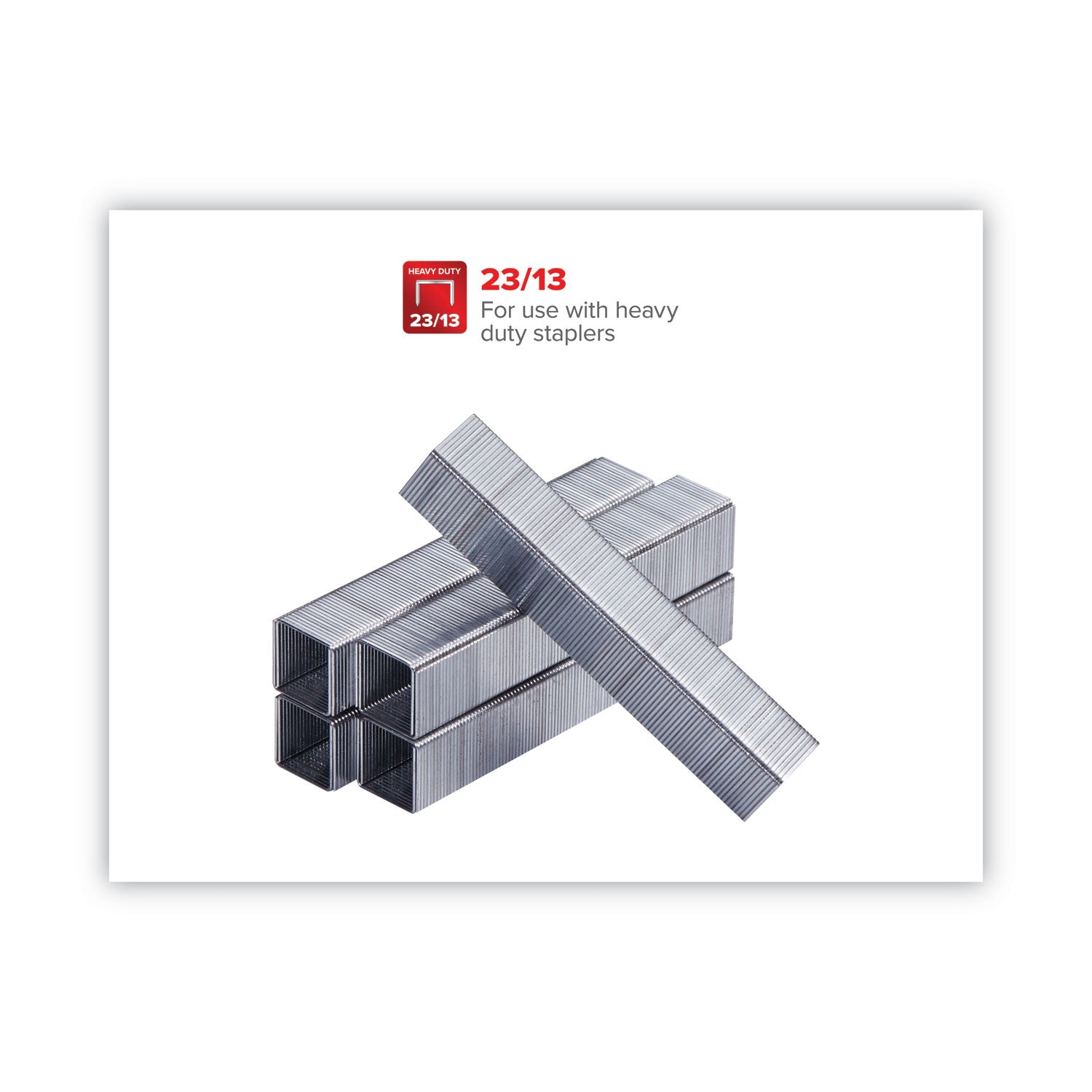 Bostitch® Premium Heavy-Duty Staples, 0.5" Leg, 0.5" Crown, Steel, 1,000/box