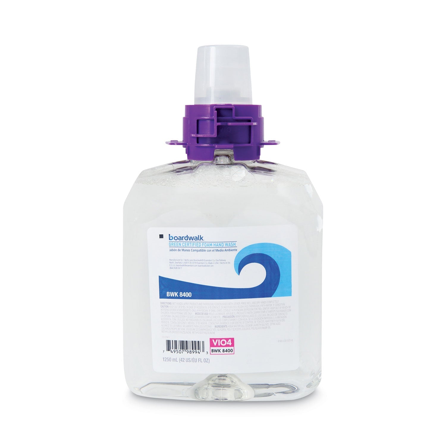 Boardwalk® Green Certified Foam Hand Soap, Unscented, 1,250 mL Refill, 4/Carton