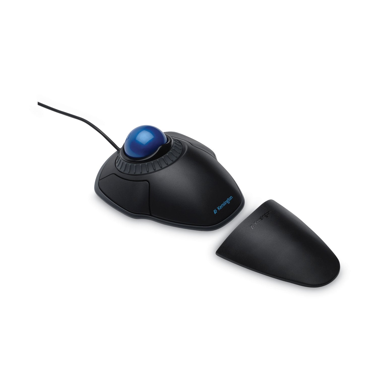 Kensington® Orbit Trackball With Scroll Ring, Usb 2.0, Left/right Hand Use, Black/blue