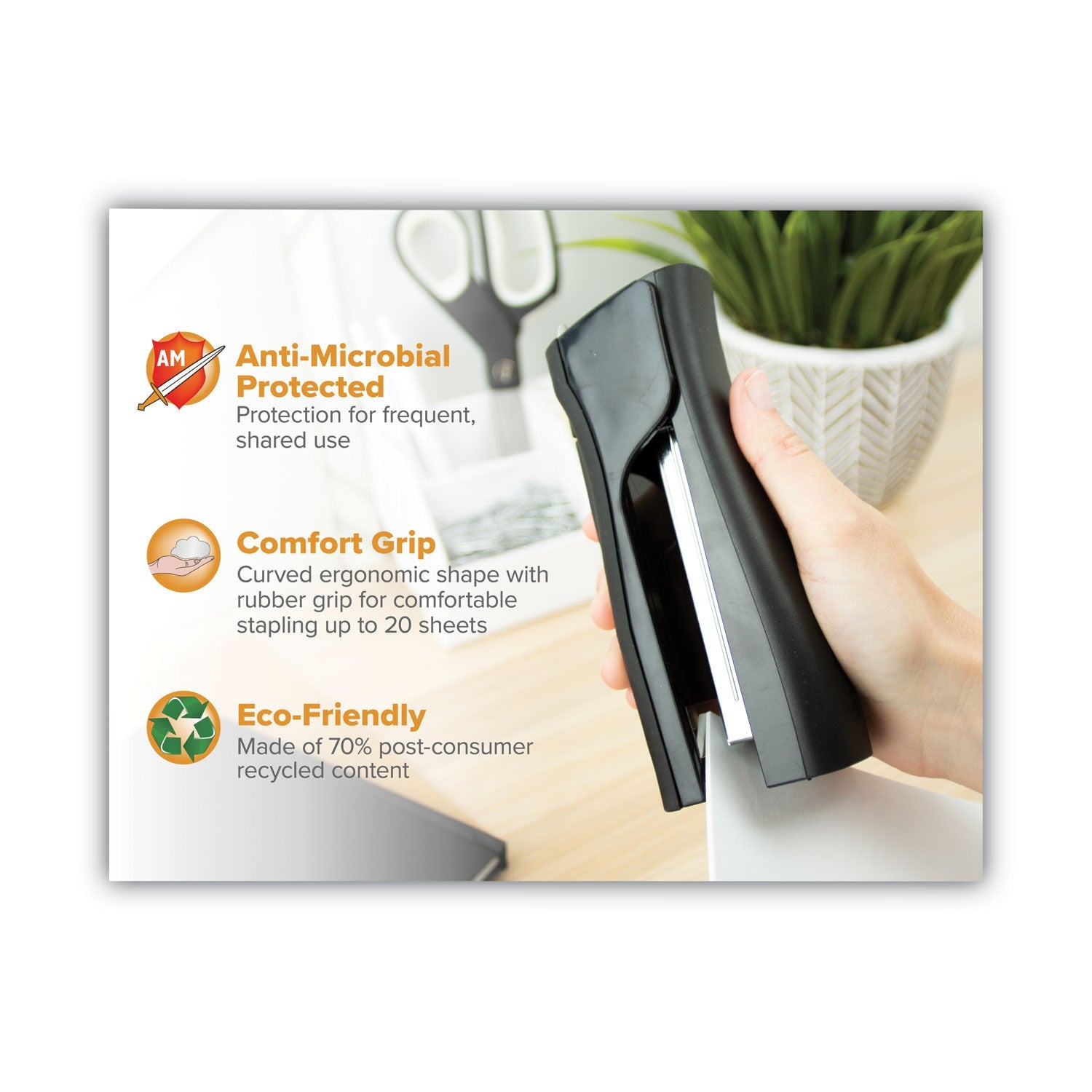 Bostitch® Dynamo Stapler, 20-Sheet Capacity, Black