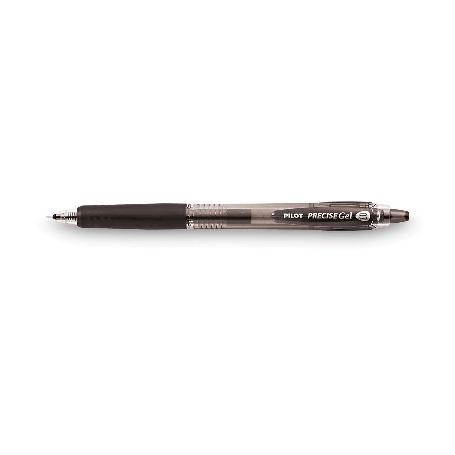 Pilot® Precise Gel BeGreen Gel Pen, Retractable, Fine 0.7 mm, Black Ink, Smoke Barrel, Dozen