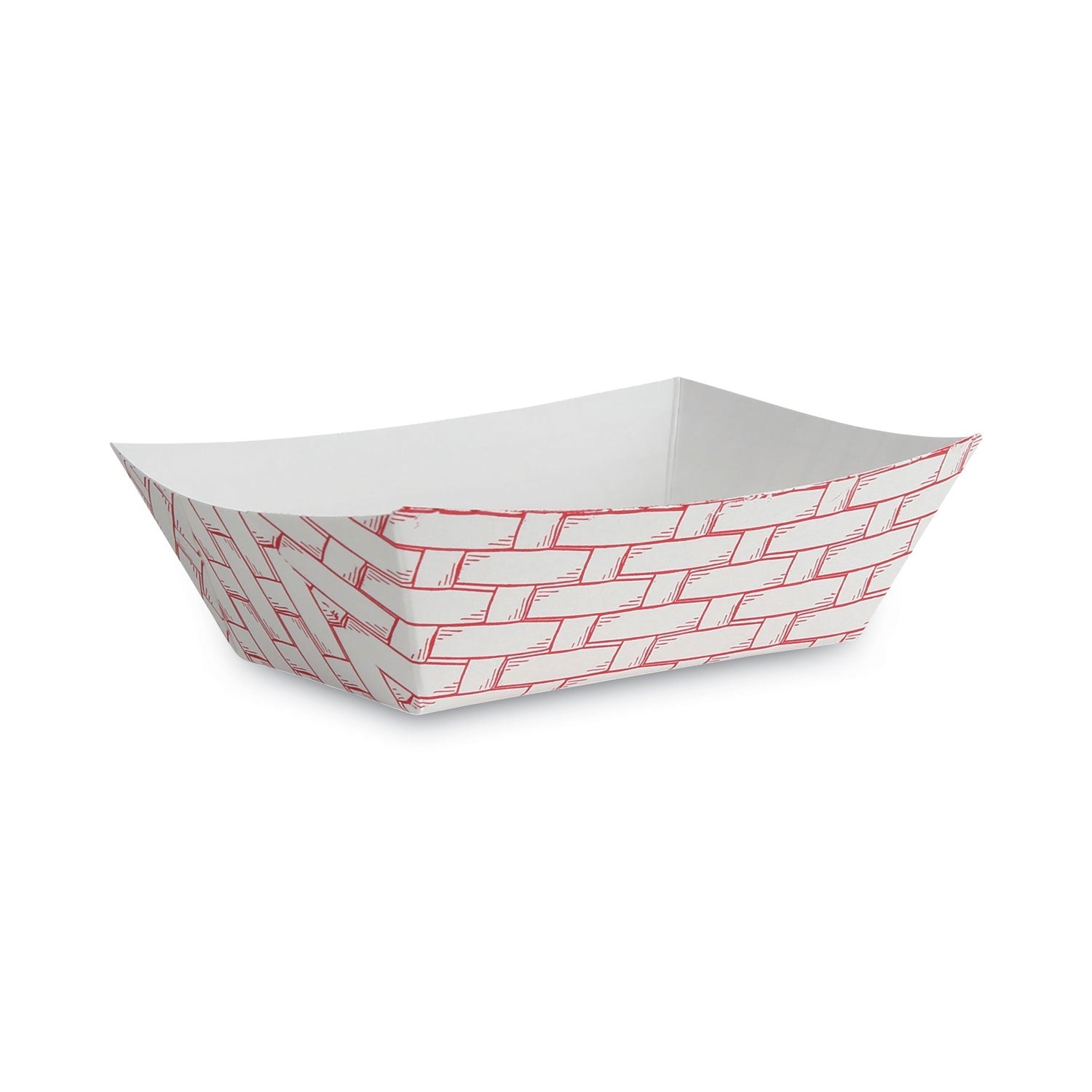 Paper Food Baskets | 1lb Red/White | 1000/Carton
