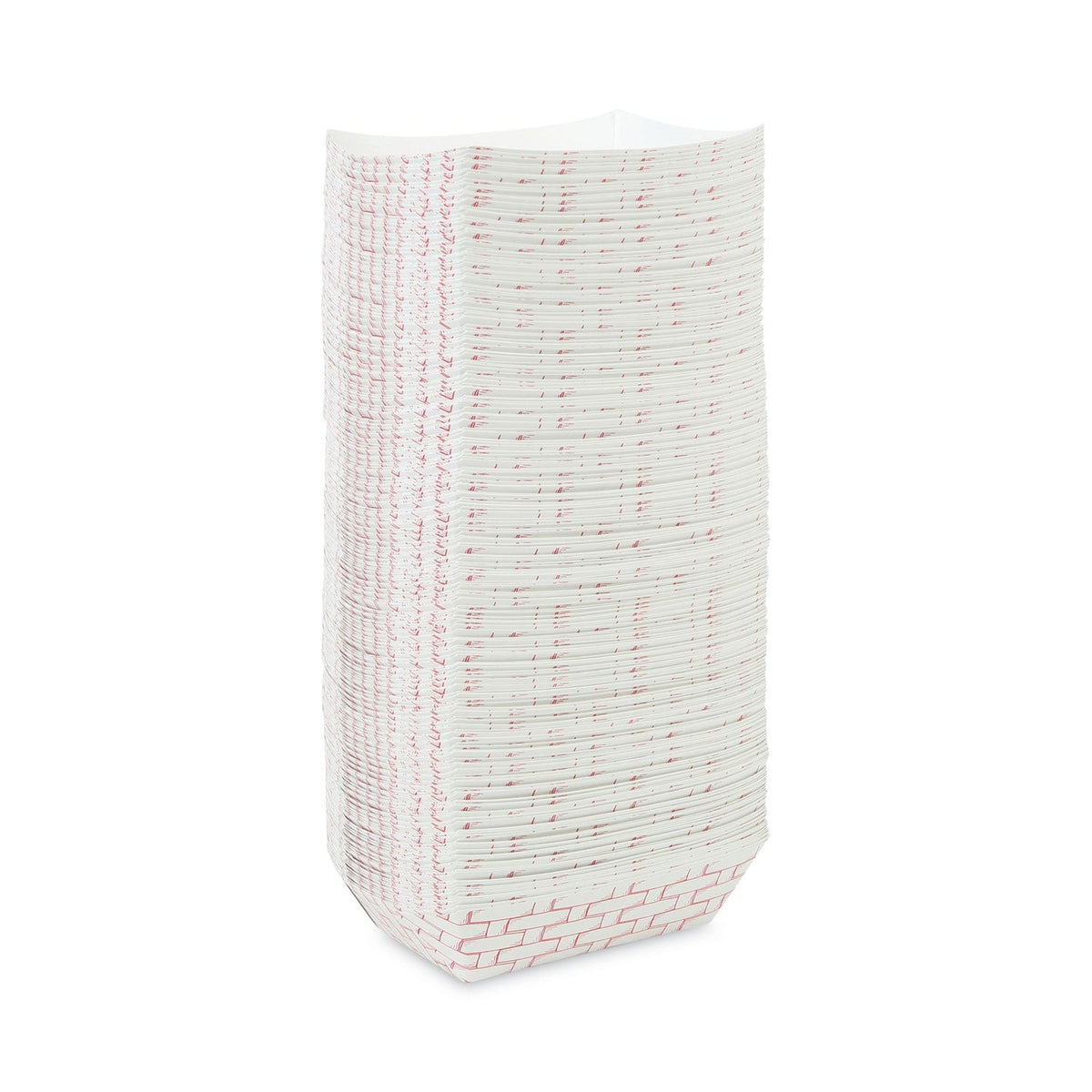 Boardwalk® Paper Food Baskets, 2.5 Lb Capacity, Red/white, 500/carton
