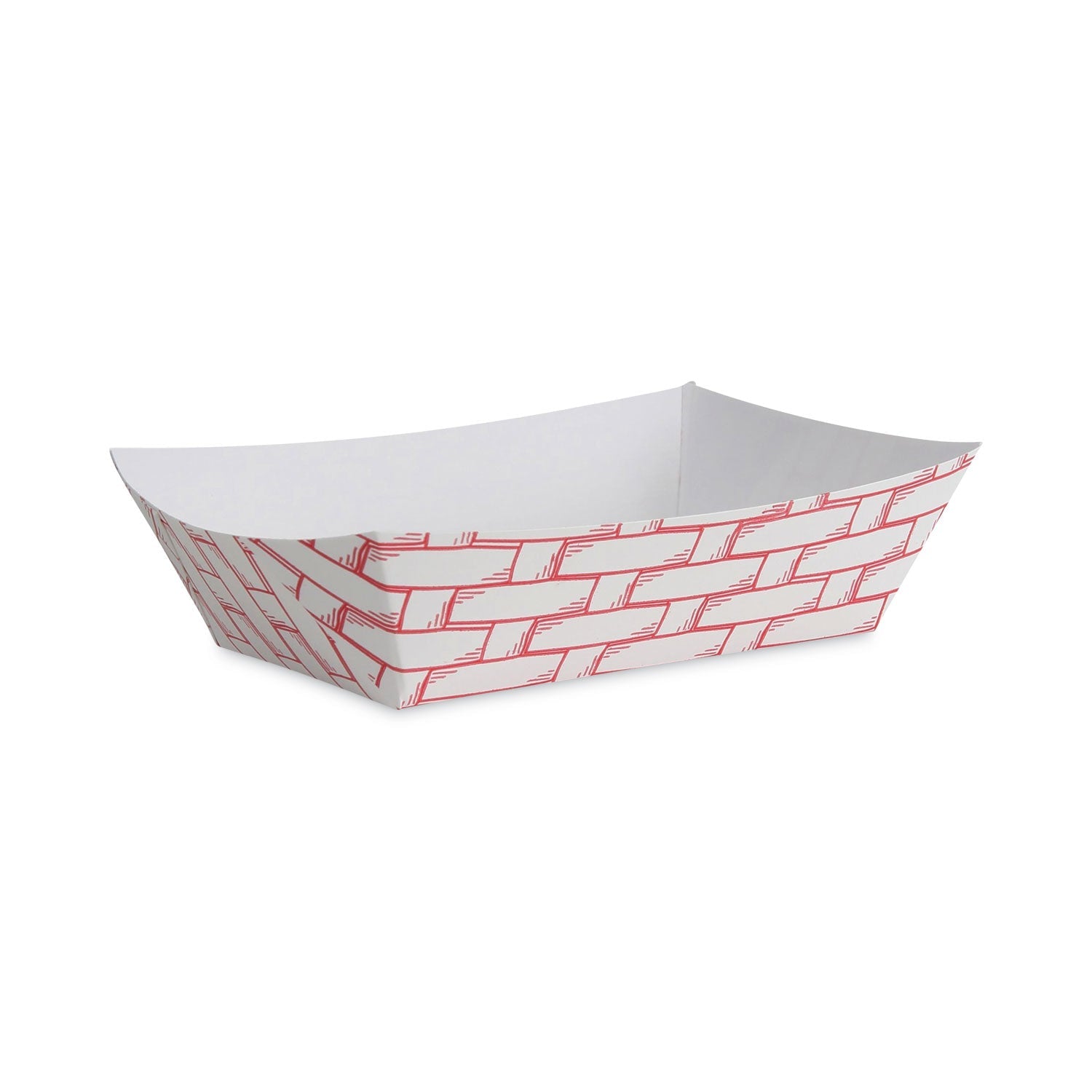 Paper Food Baskets | 2lb Red/White | 1000/Carton