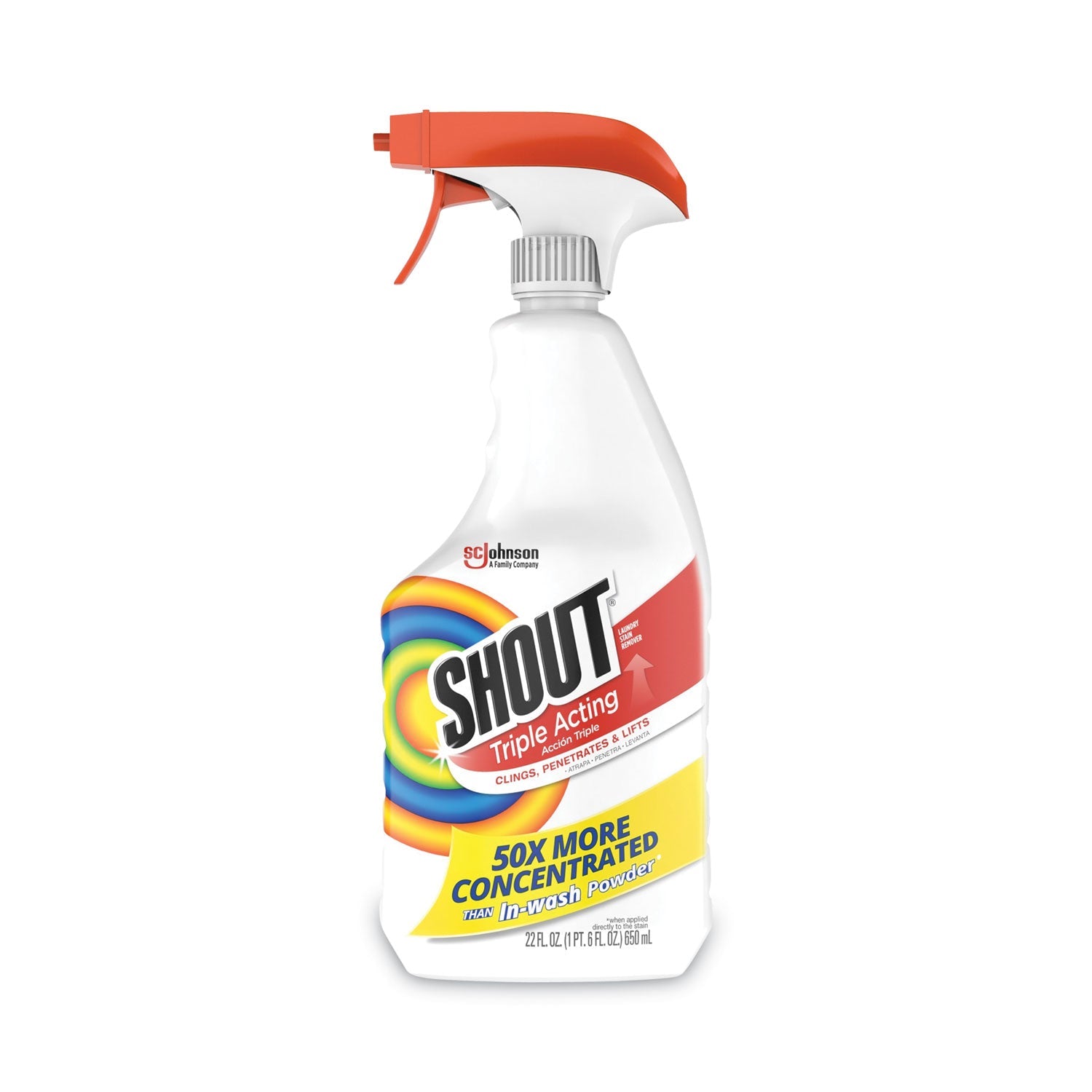 Shout® Laundry Stain Treatment, Pleasant Scent, 22 Oz Trigger Spray Bottle
