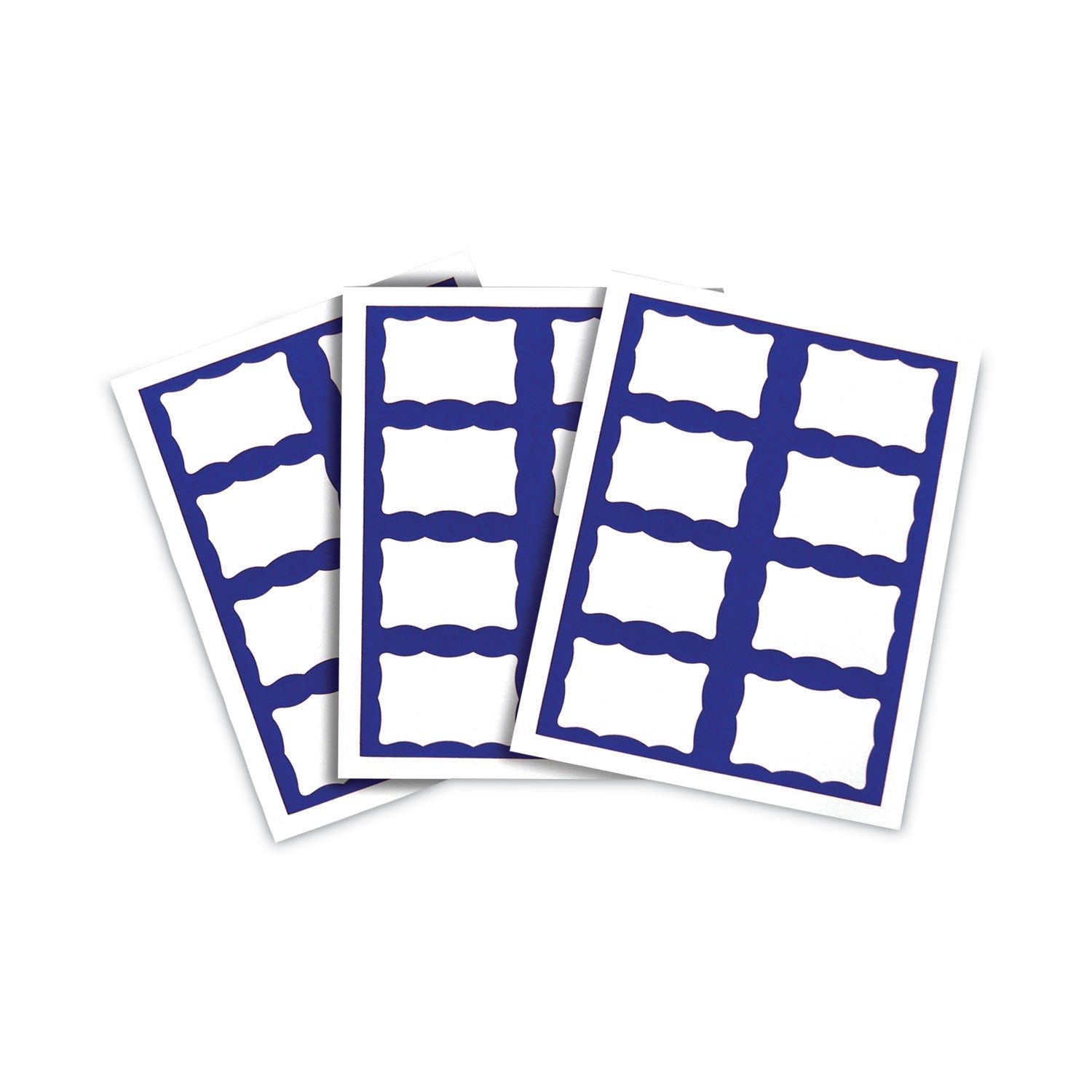Laser Printer Name Badges | White/Blue, 200/Box