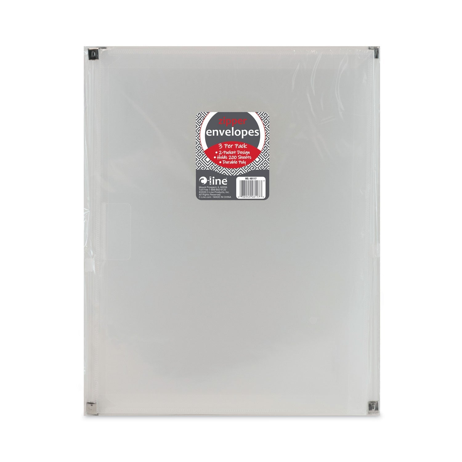 Zip 'n Go Reusable Envelope | 1" Capacity, Clear