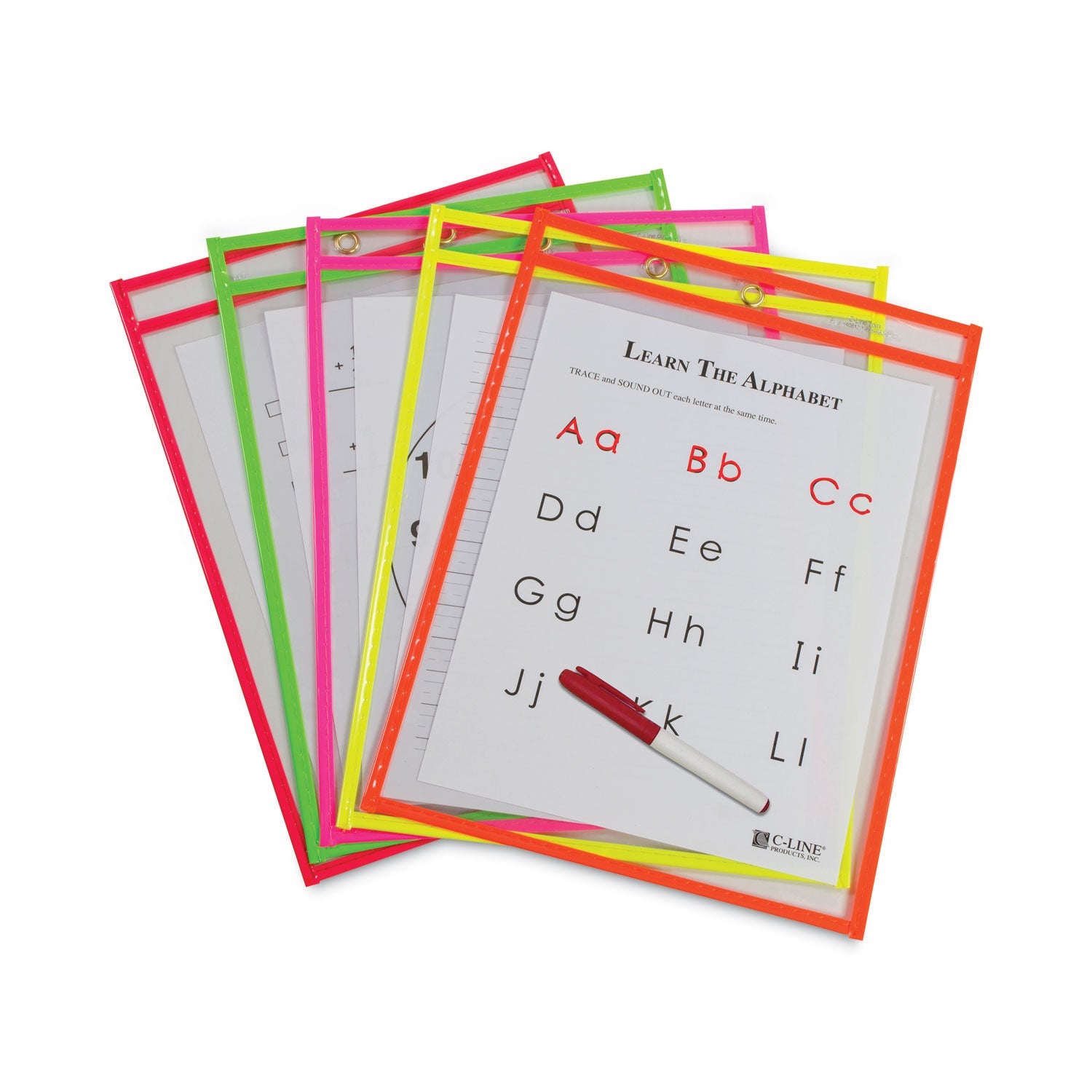 C-Line Reusable Dry Erase Pockets | 10/Pack