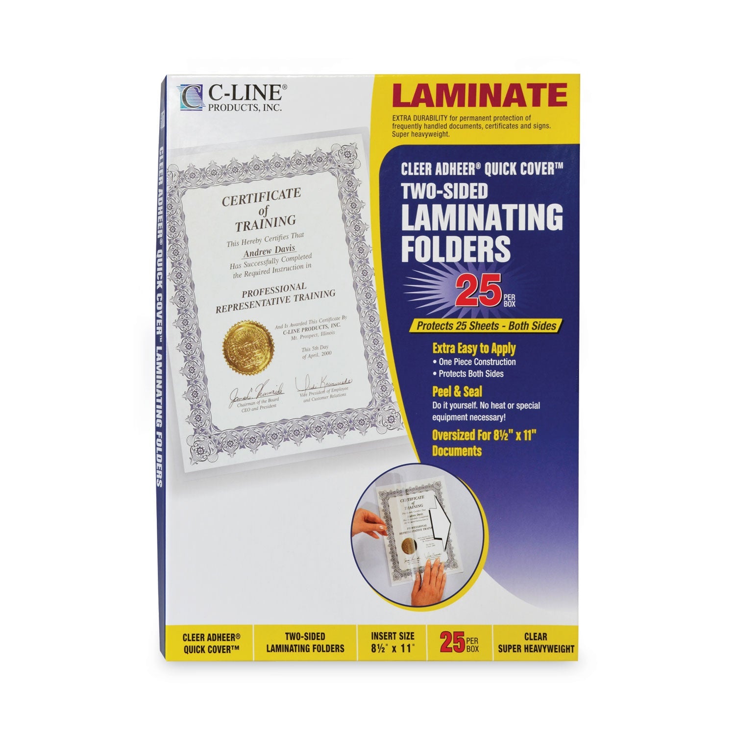 Quick Cover Laminating Pockets | 8.5x11, 25/Box