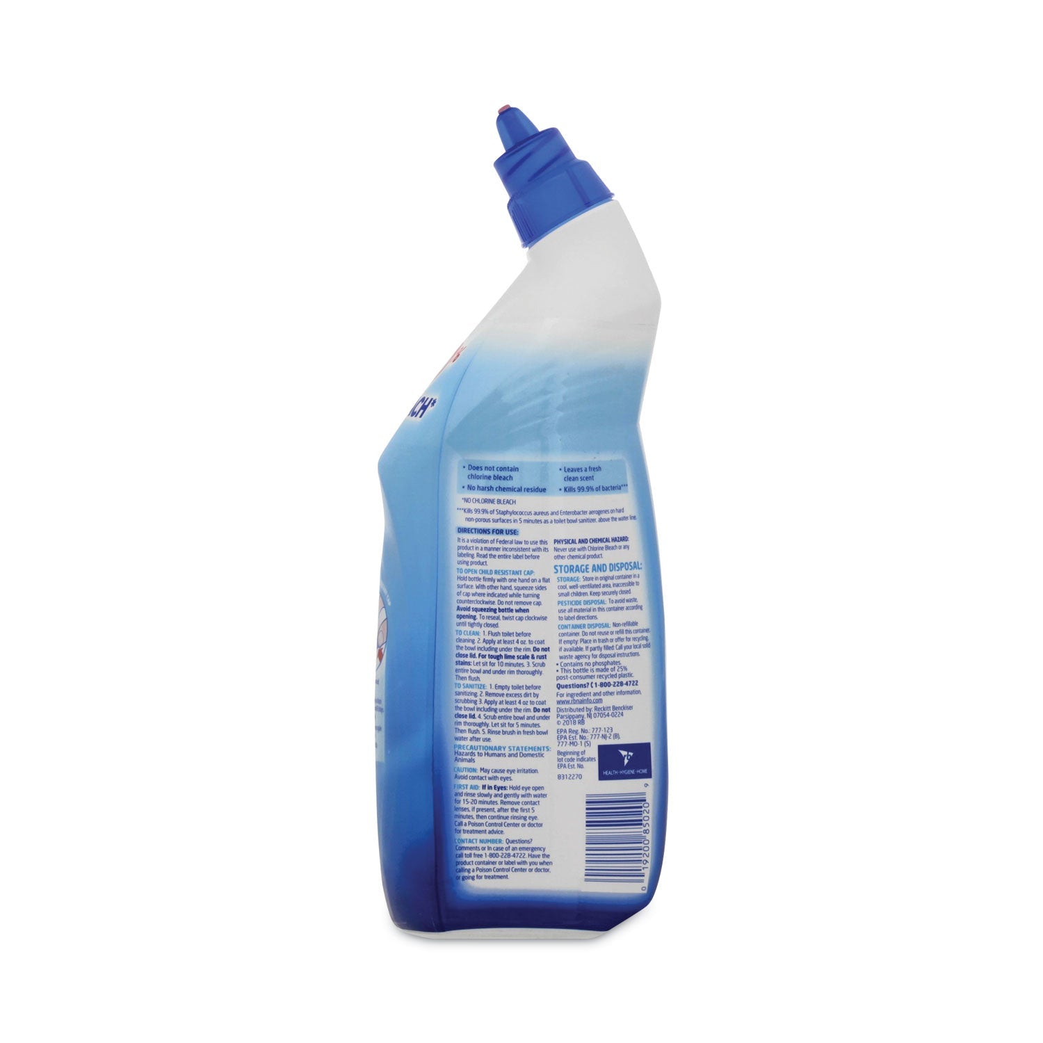 LYSOL® Brand Toilet Bowl Cleaner With Hydrogen Peroxide, Ocean Fresh, 24 Oz Angle Neck Bottle, 2/pack, 4 Packs/carton