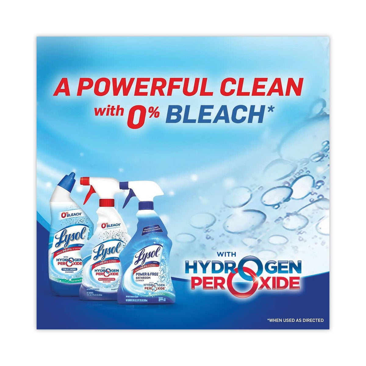 LYSOL® Brand Toilet Bowl Cleaner With Hydrogen Peroxide, Ocean Fresh, 24 Oz Angle Neck Bottle, 2/pack, 4 Packs/carton