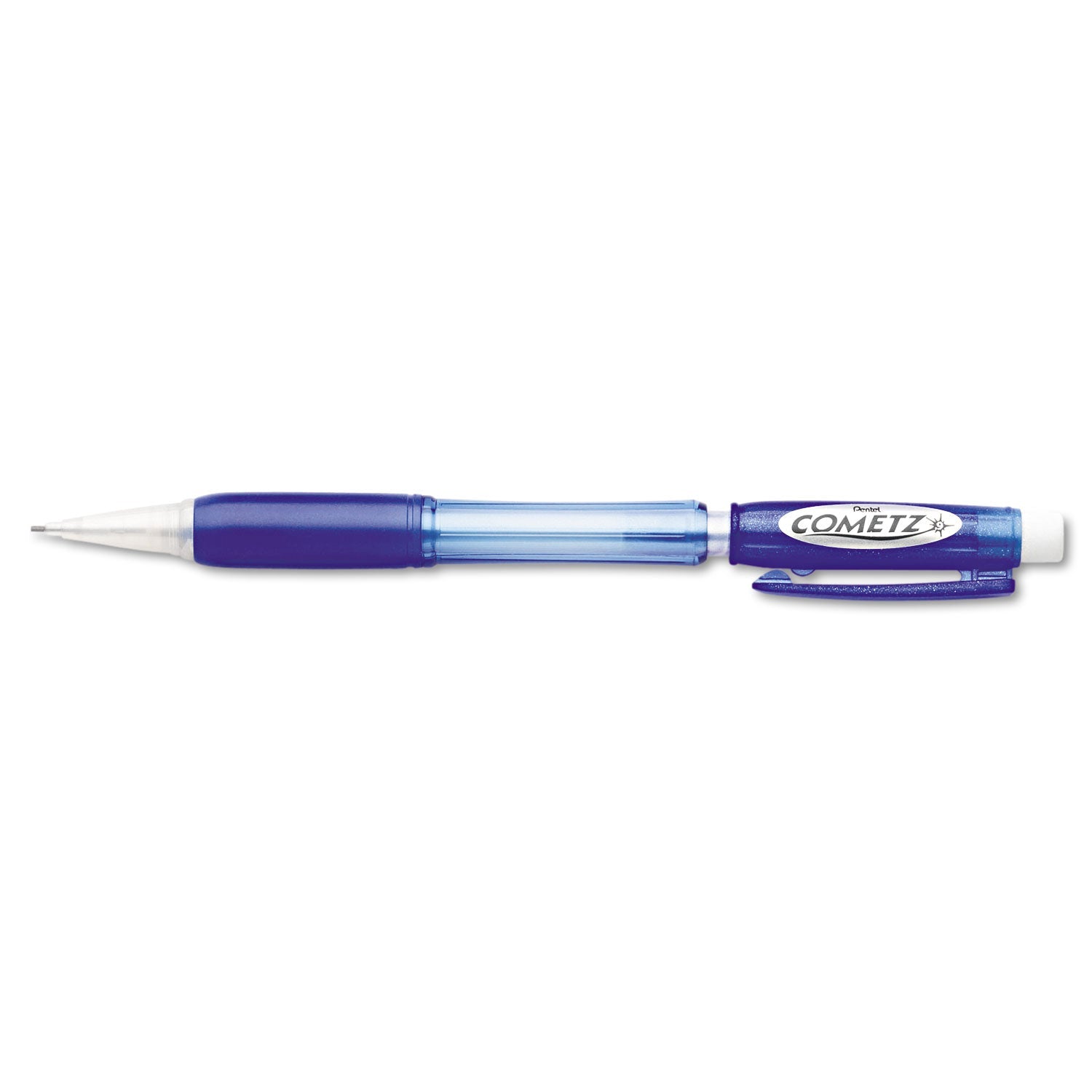Pentel® Cometz Mechanical Pencil, 0.9 mm, HB (#2), Black Lead, Blue Barrel, Dozen