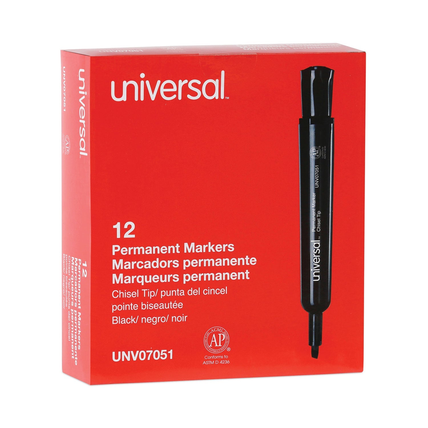 Chisel Tip Permanent Marker | Broad Tip, Black
