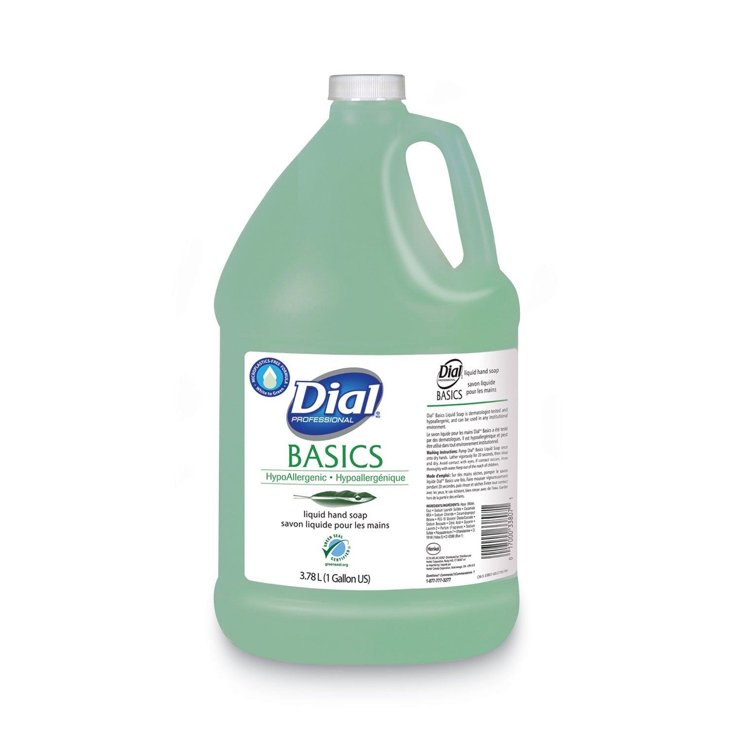Dial® Professional Basics MP Free Liquid Hand Soap Refill, Honeysuckle Scent, 3.78 L, 4/Carton