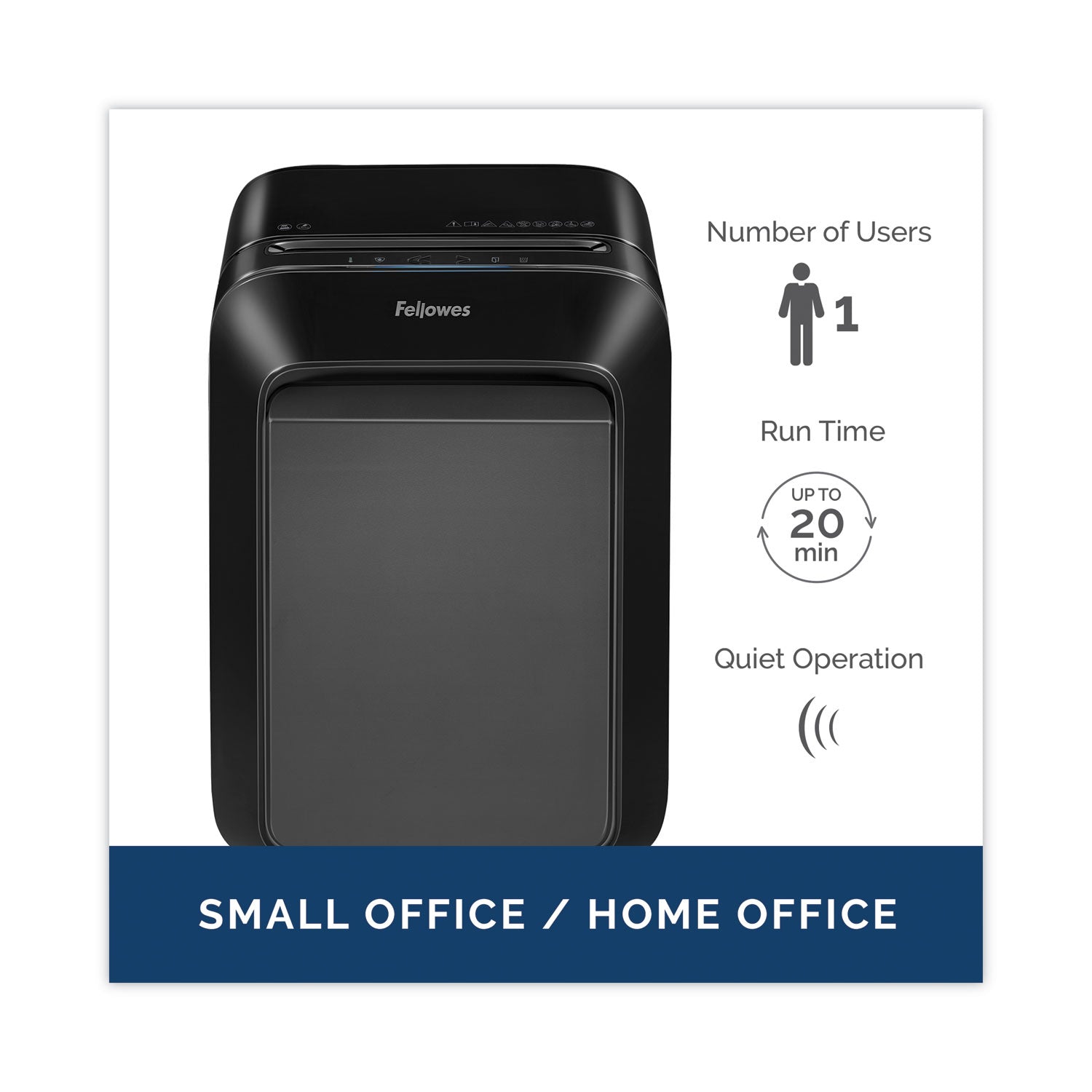 Fellowes® Powershred Lx180 Cross-Cut Shredder, 16 Manual Sheet Capacity