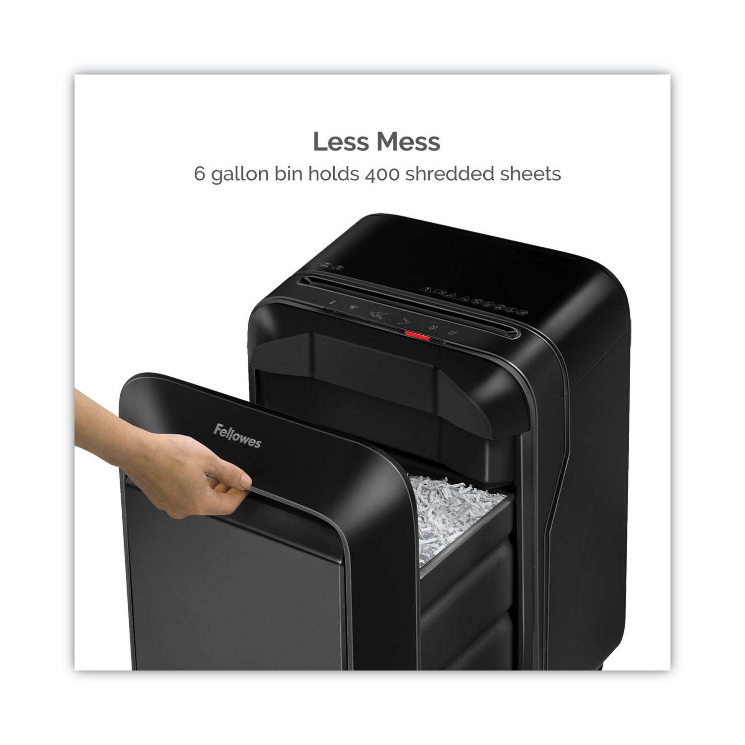 Fellowes® Powershred Lx180 Cross-Cut Shredder, 16 Manual Sheet Capacity