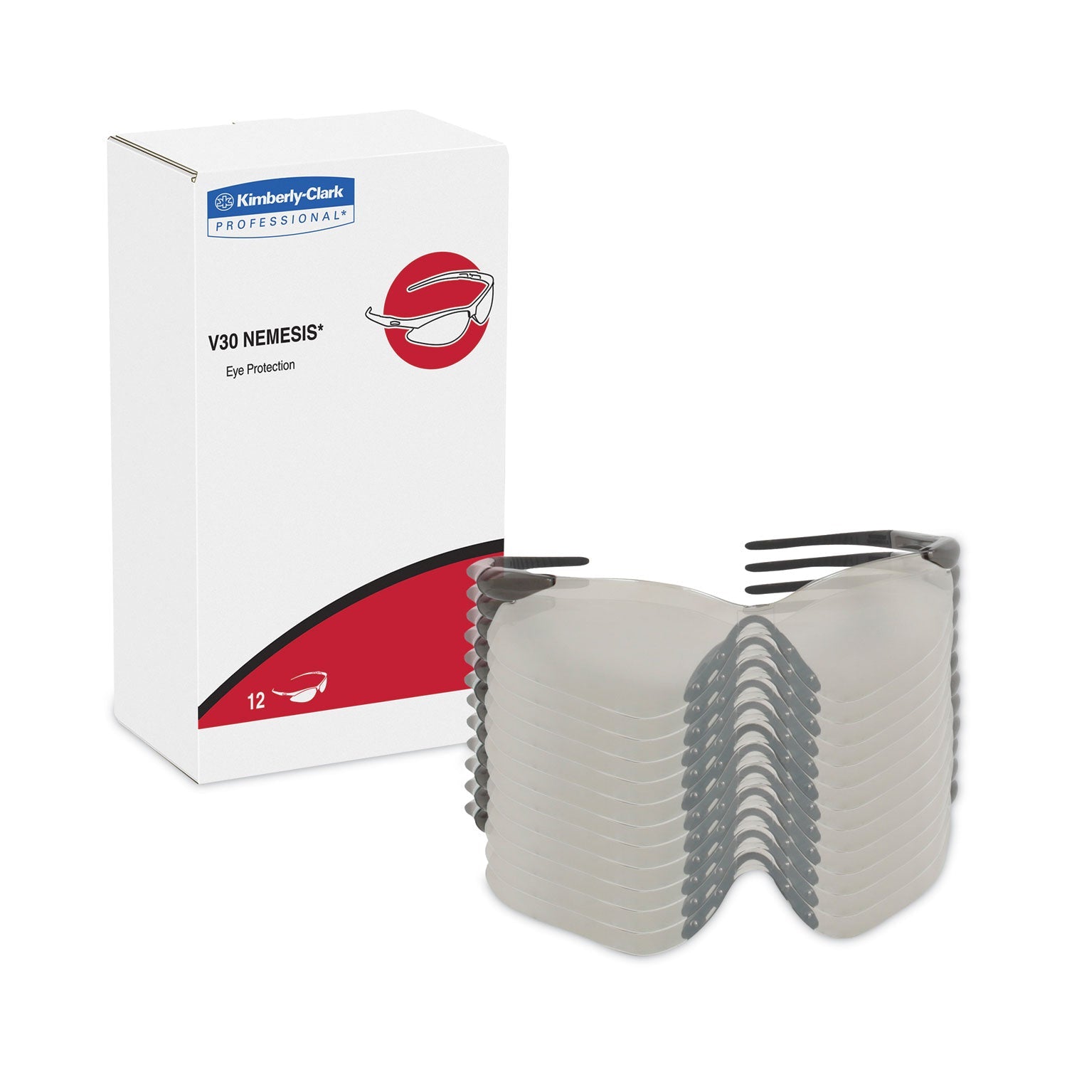 KleenGuard™ Nemesis VL Safety Glasses, Gunmetal Frame, Indoor/Outdoor Uncoated Lens - Bloom Skins