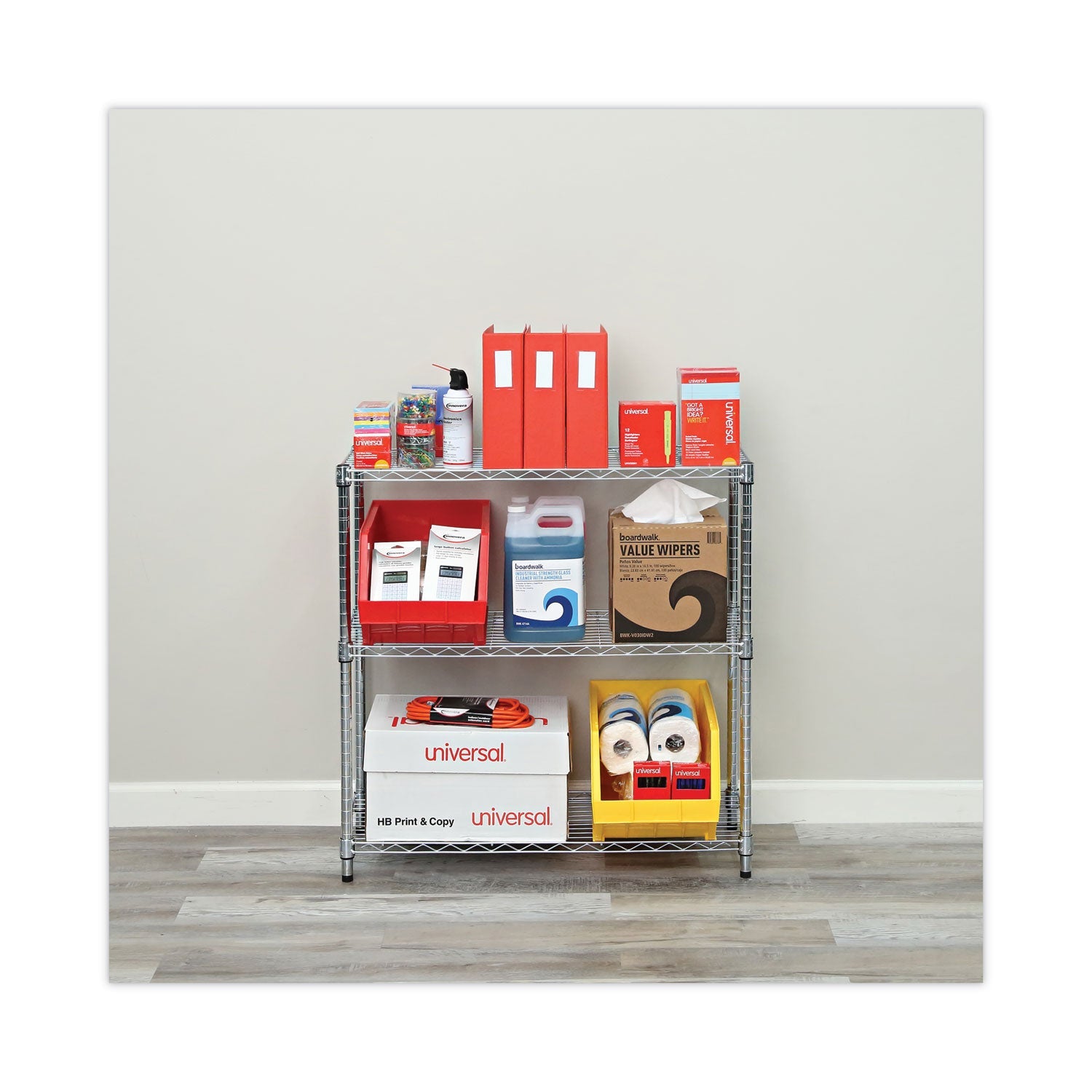 Alera® Residential Wire Shelving, Three-Shelf, 36w X 14d X 36h, Silver