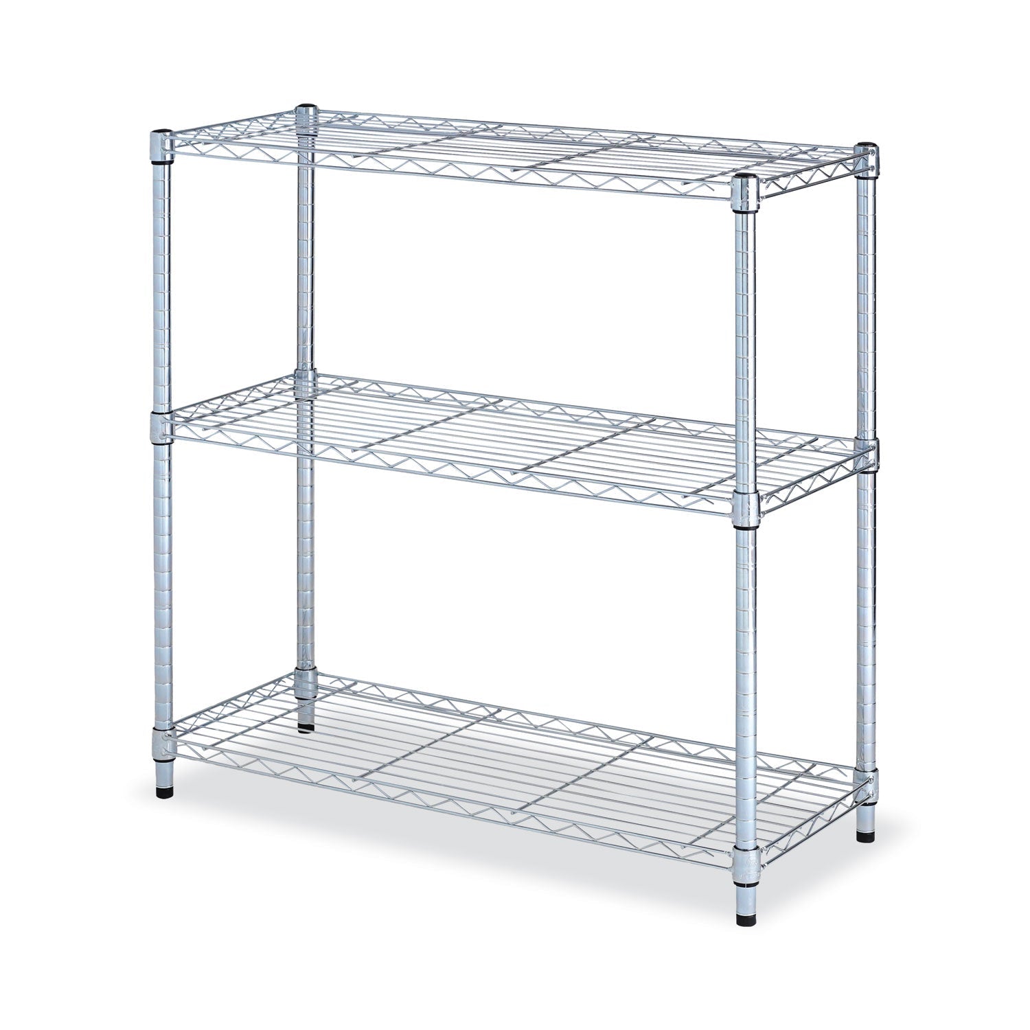 Alera® Residential Wire Shelving, Three-Shelf, 36w X 14d X 36h, Silver
