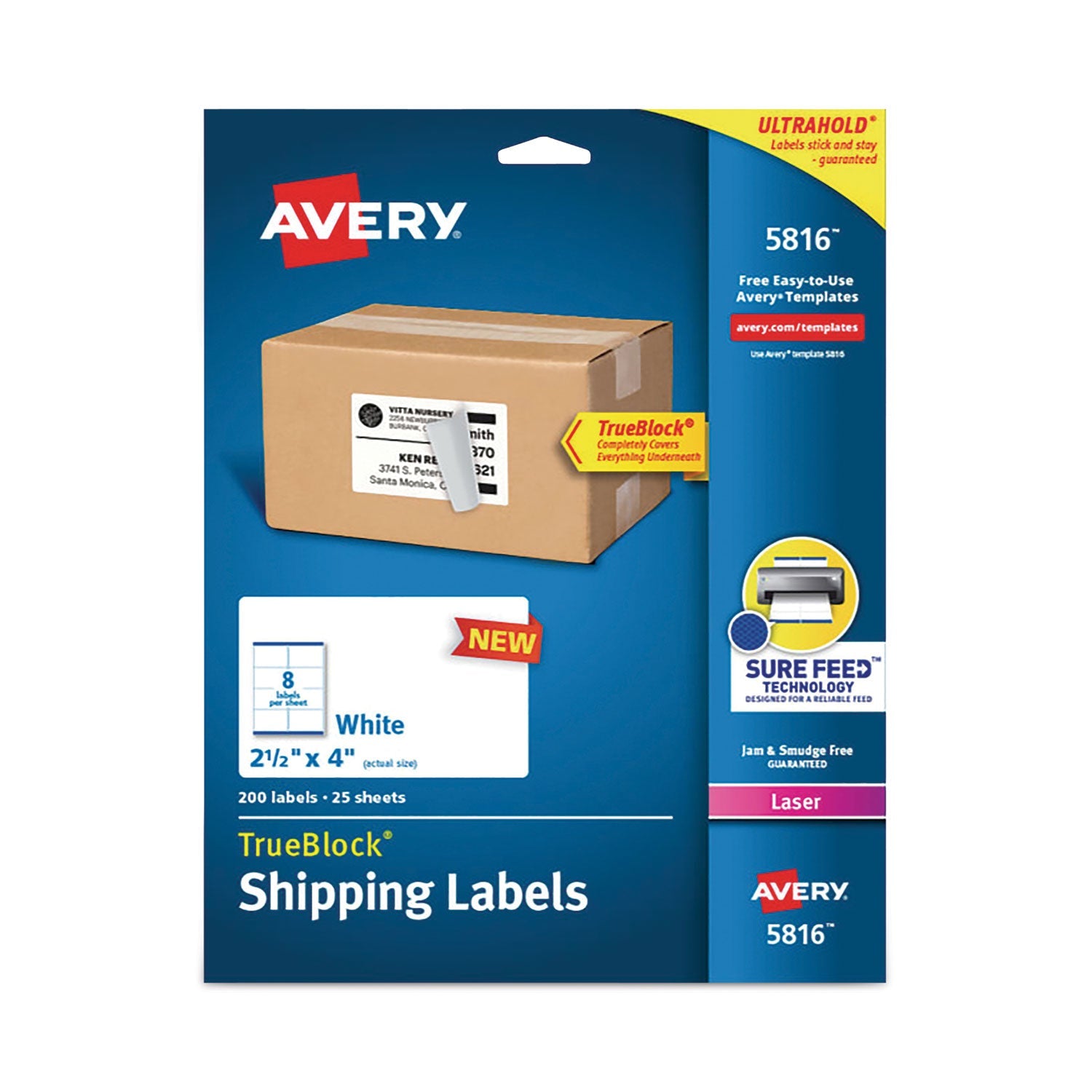 Shipping Labels with TrueBlock | Laser | 200/pack