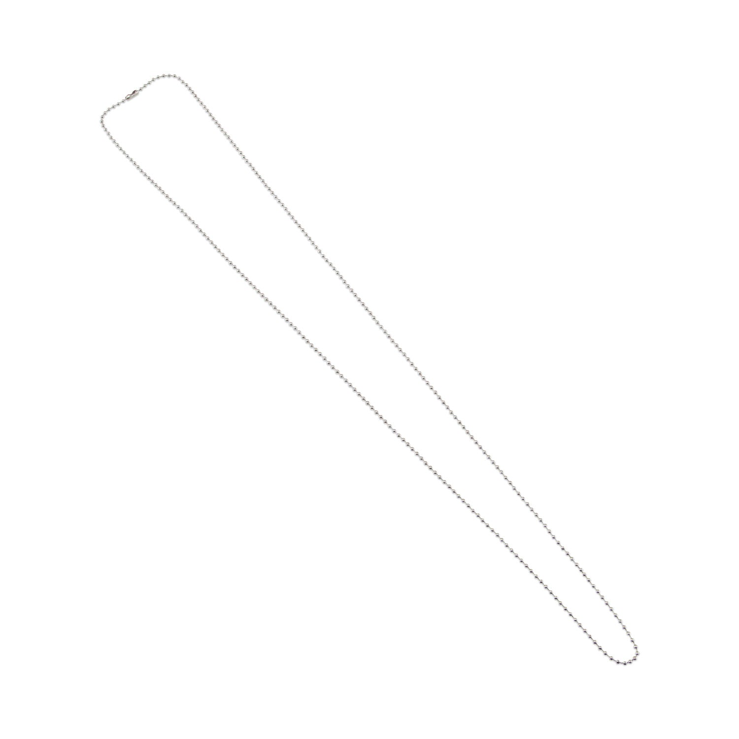 Advantus ID Badge Holder Chain, Metal Ball Chain Fastener, 36" Long, Nickel Plated, 100/Box