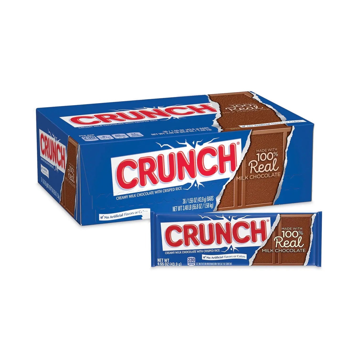 Nestlé® Crunch Bar, Individually Wrapped, 1.55 oz, 36/Carton - Bloom Skins