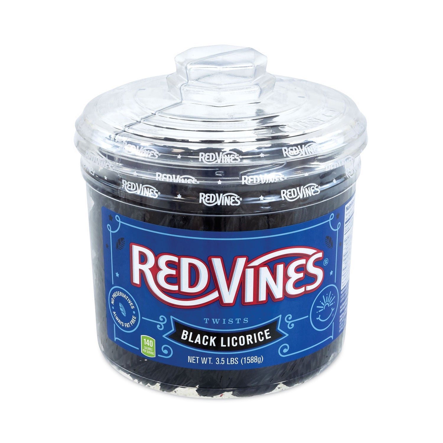 Red Vines® Black Licorice Twists, 3.5 lb Jar