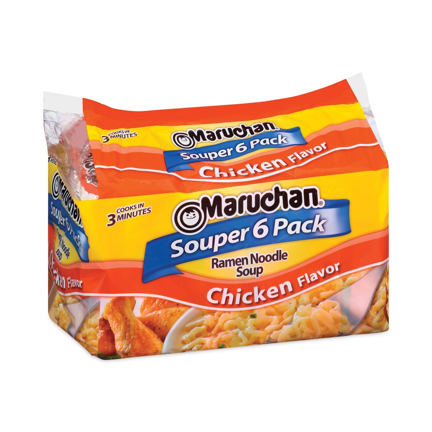 Maruchan® Ramen Noodle Soup Chicken Flavor Souper, 3 oz, 6/Package, 4 Packages/Pack
