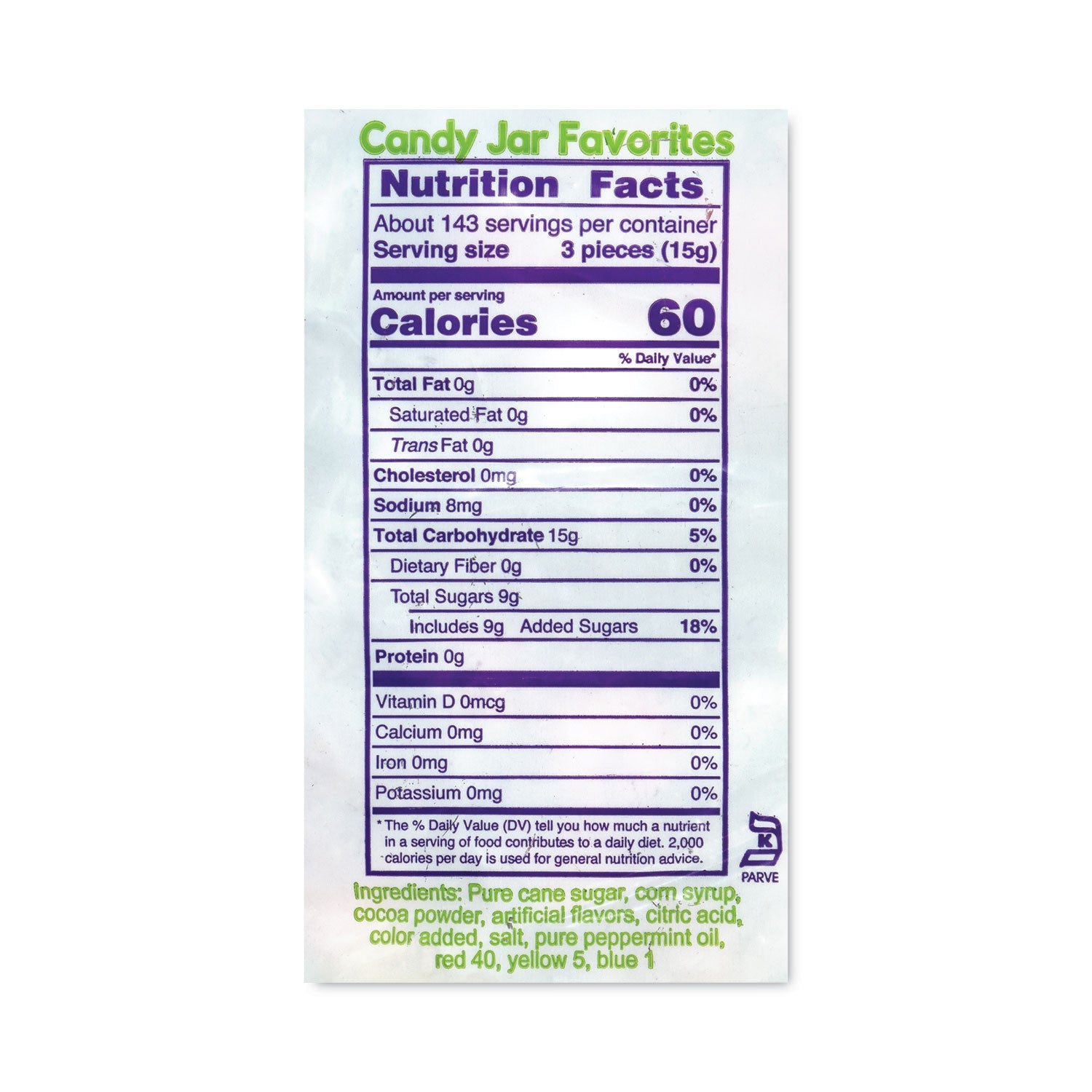 Gilliam® Candy Jar Favorites, Assorted Flavors, 5 lb, 90 Pieces/Jar